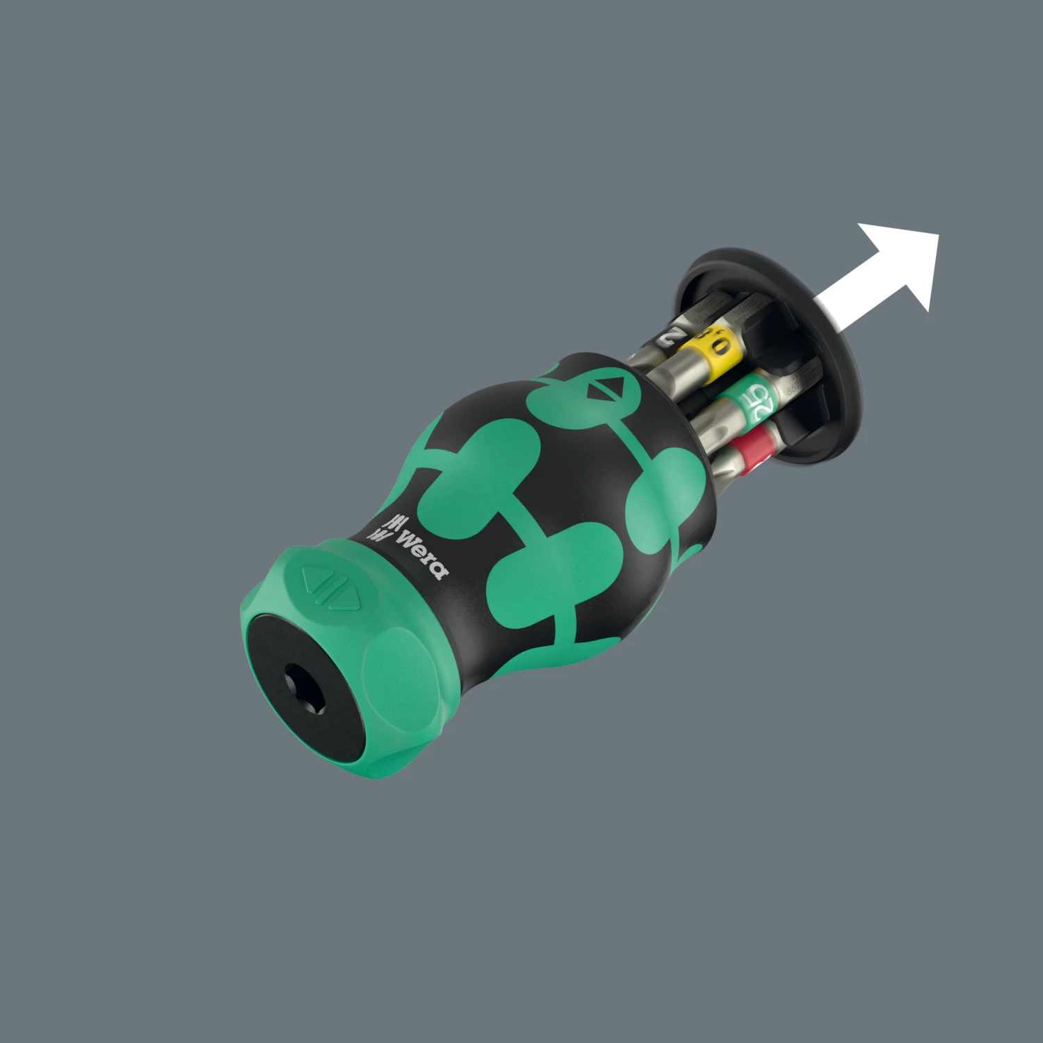 Wera 05008892001 Kraftform Kompakt Stubby Magazin RA 2 Bitschroevendraaier - 6 in 1 multi-bit - met ratelfunctie-image