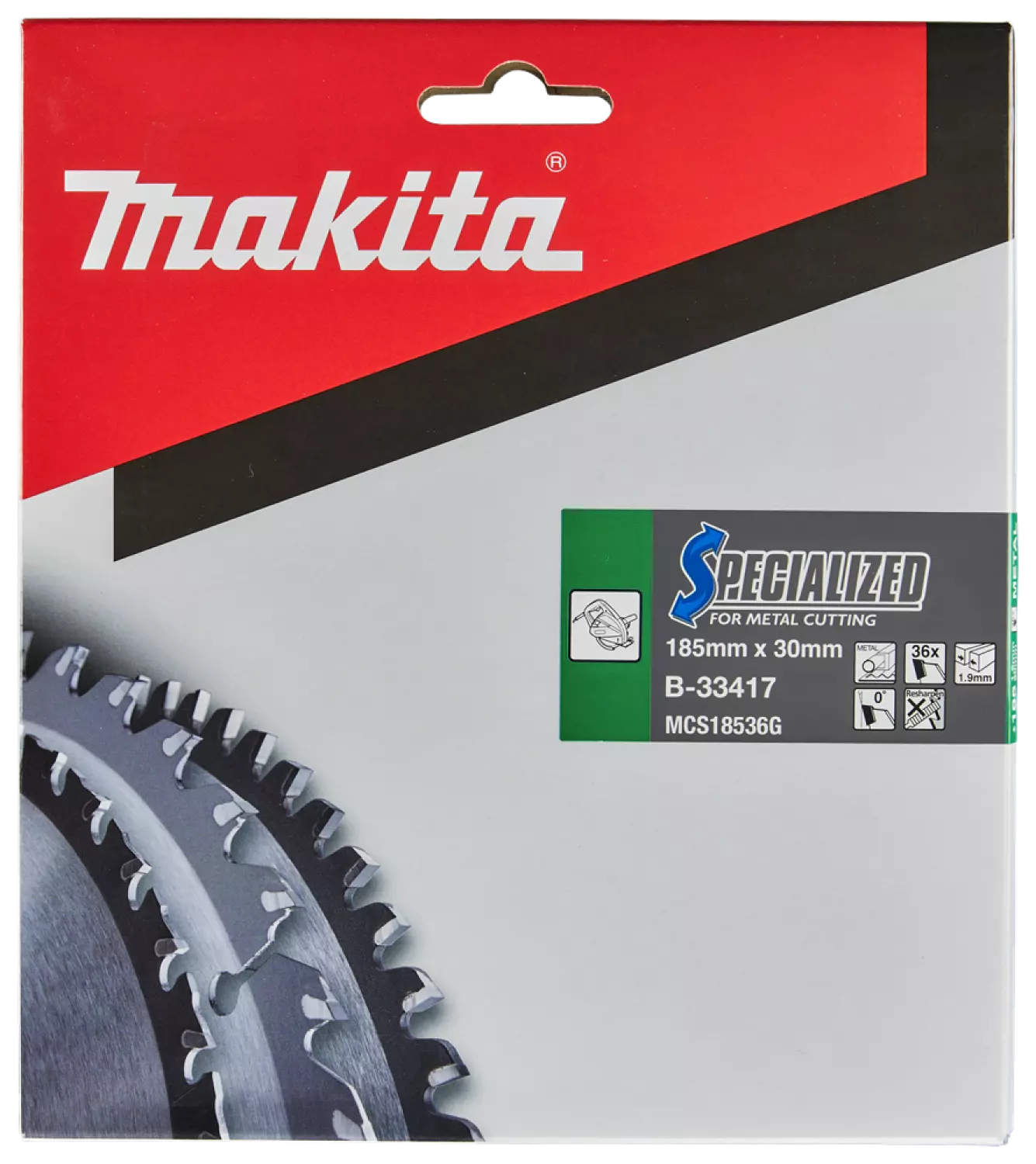 Makita B-33417 Lame de scie circulaire Acier - Spécialisée 185 x 30 x 1.9 - 36T - 0g-image