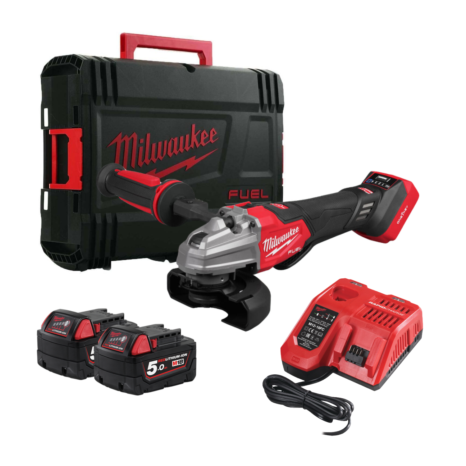 Milwaukee M18 FSAGSVO125X-502X FUEL Meuleuse d'angle (2x batterie 5.0AH) - 125mm - dans HDBox-image