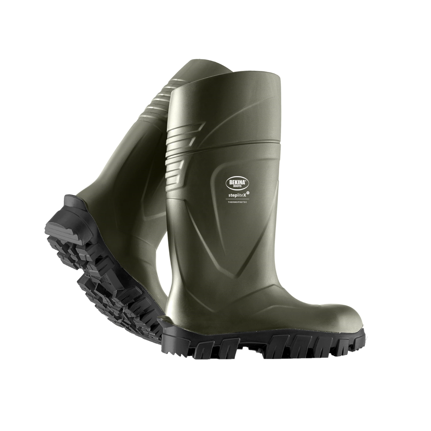 Bekina 107-128-016-37 Steplite X Thermoprotec S5 Bottes de travail - Vert-Marron P - taille 38-image