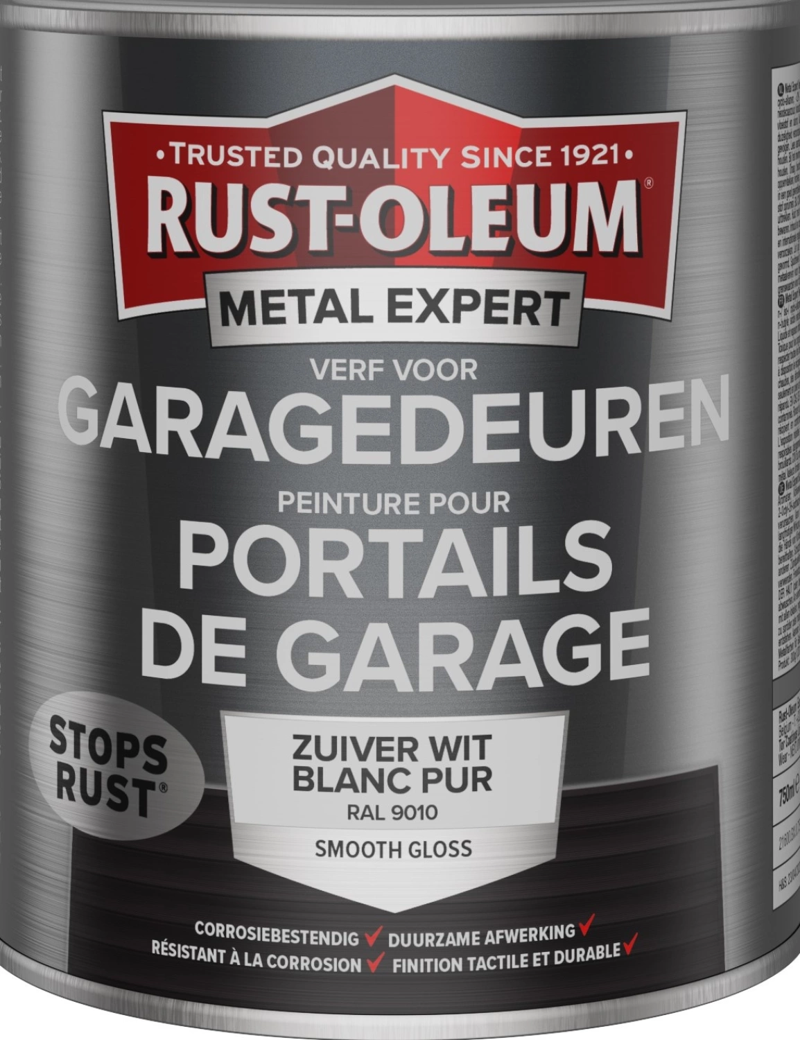 Rust-Oleum Verf voor Garagedeuren - RAL 9010 zuiverwit - 0,75L-image