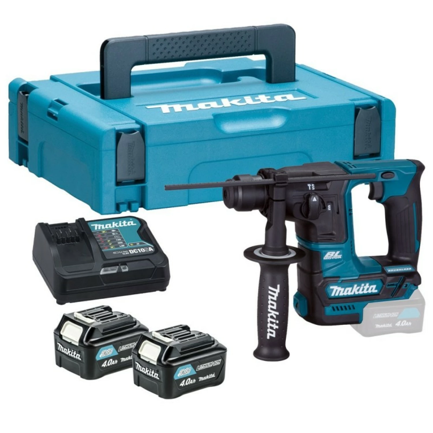 Makita HR166DSMJ Perforateur SDS-plus sans-fil - 10,8V Li-ion - 2 batteries 4,0 ah - MAKPAC - 1,1 J-image