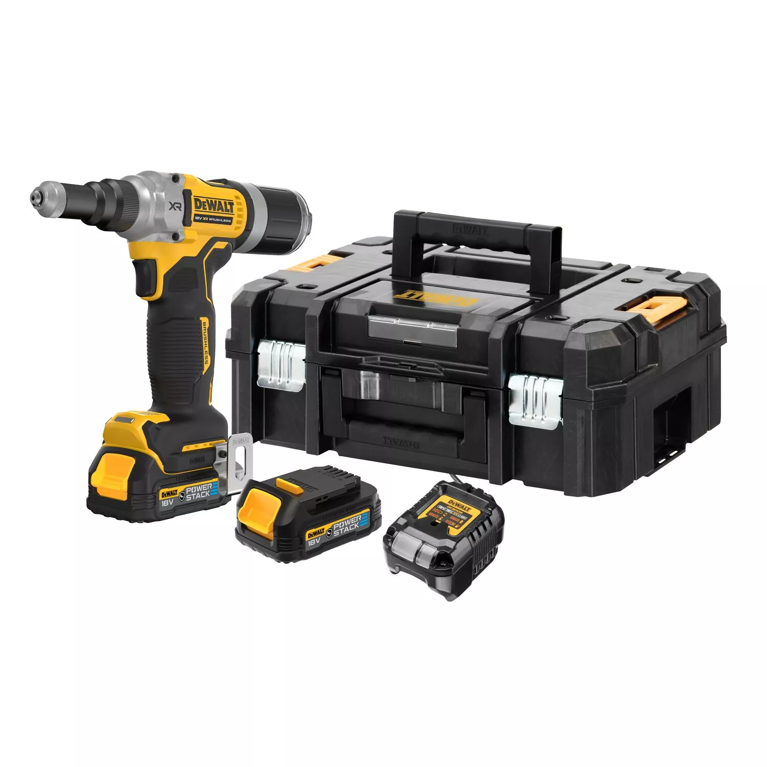 DeWALT DCF414E2GT 18V Li-ion accu blindklinknageltang set (2x 1.7Ah accu) in TSTAK - 6,3mm-image