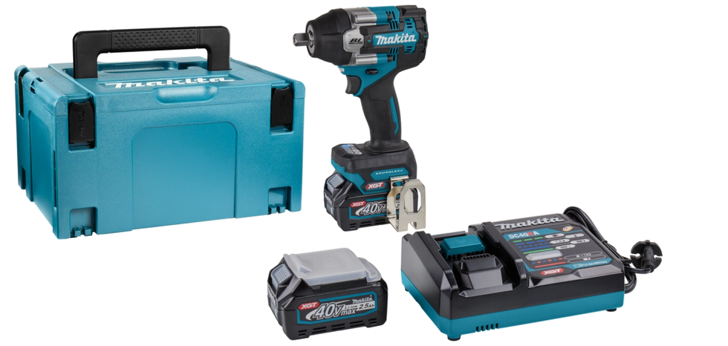 Makita TW008GD201 XGT 40V Max Li-ion accu slagmoersleutel set (2x 2.5Ah) in Mbox-image