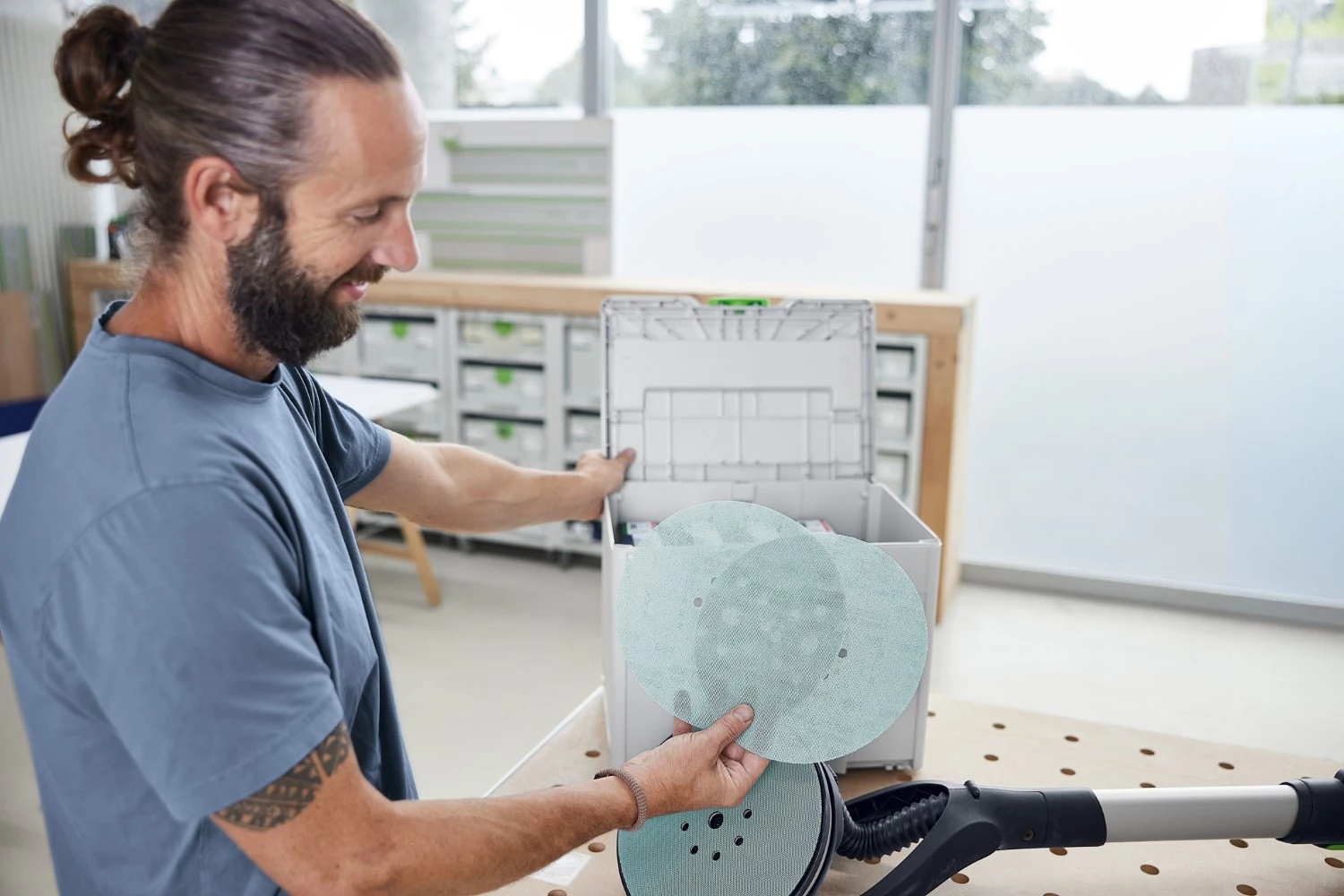 Festool SYS-STF D225 GR NET-Set schuurmateriaal-Systainer³ Granat SYS-STF Granat Net D 225 in systainer-image