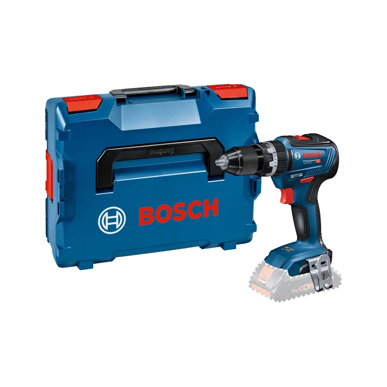 Bosch GSB 18V-55 18V Li-Ion accu schroefklopboormachine body met GRATIS L-Case - 55Nm-image