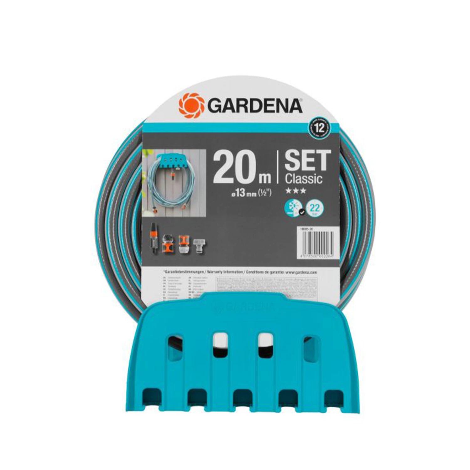 Gardena Classic slang 1/2", 20m + arm + wandhouder-image