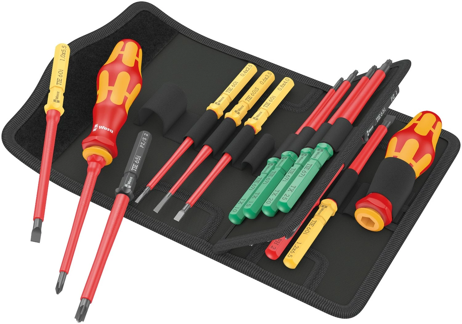 Wera 05006611001 17 pièces Kraftform Kompakt VDE 17 Universal 1 Jeu d'anneaux de recherche d'outils en coffret-image