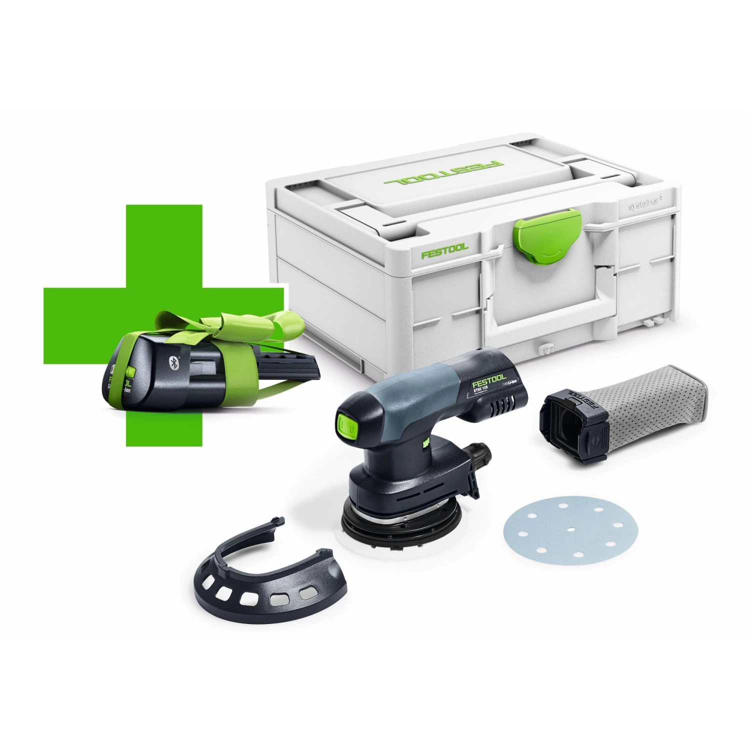 Festool ETSC 125-Basic ERGO 18V Li-Ion accu Excenterschuurmachine in systainer - met 3.1Ah accu