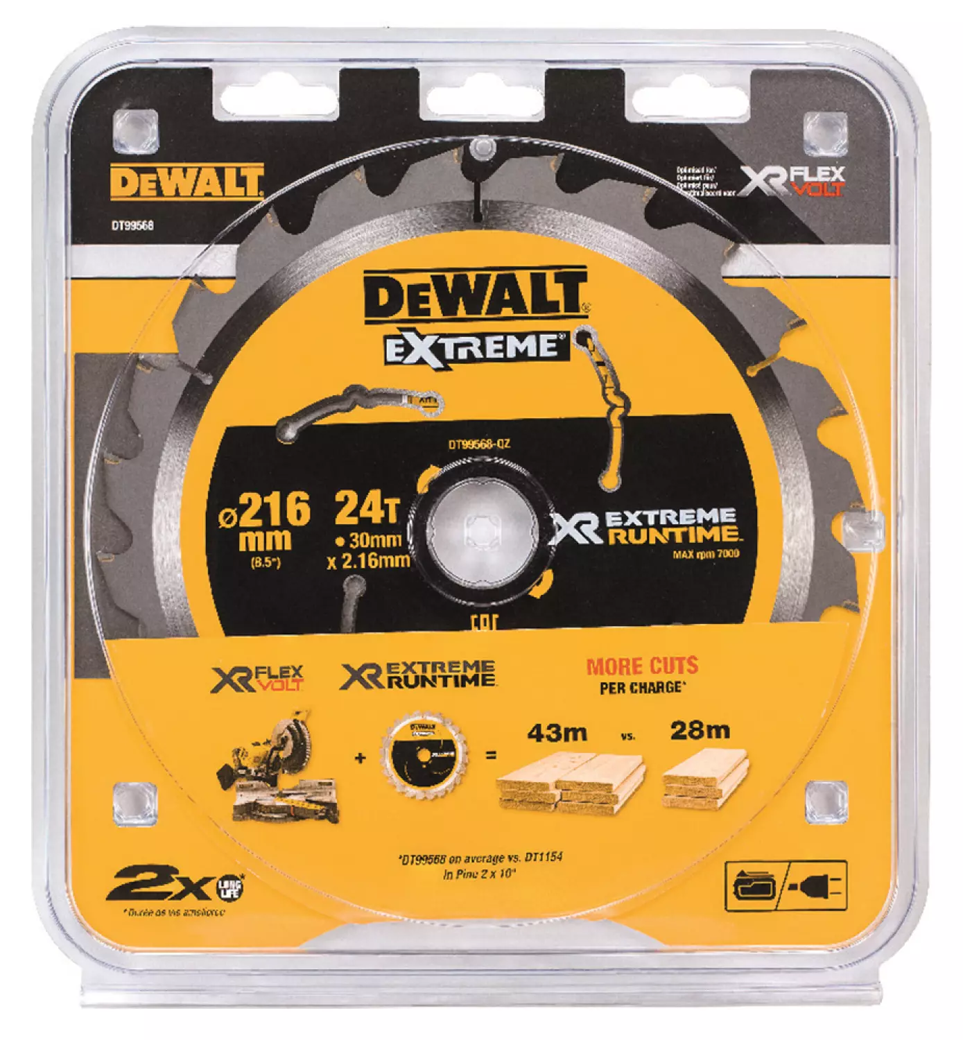 DeWALT DT99568 XR Circular Saw Blade - 216 x 30 x 24t - Wood-image