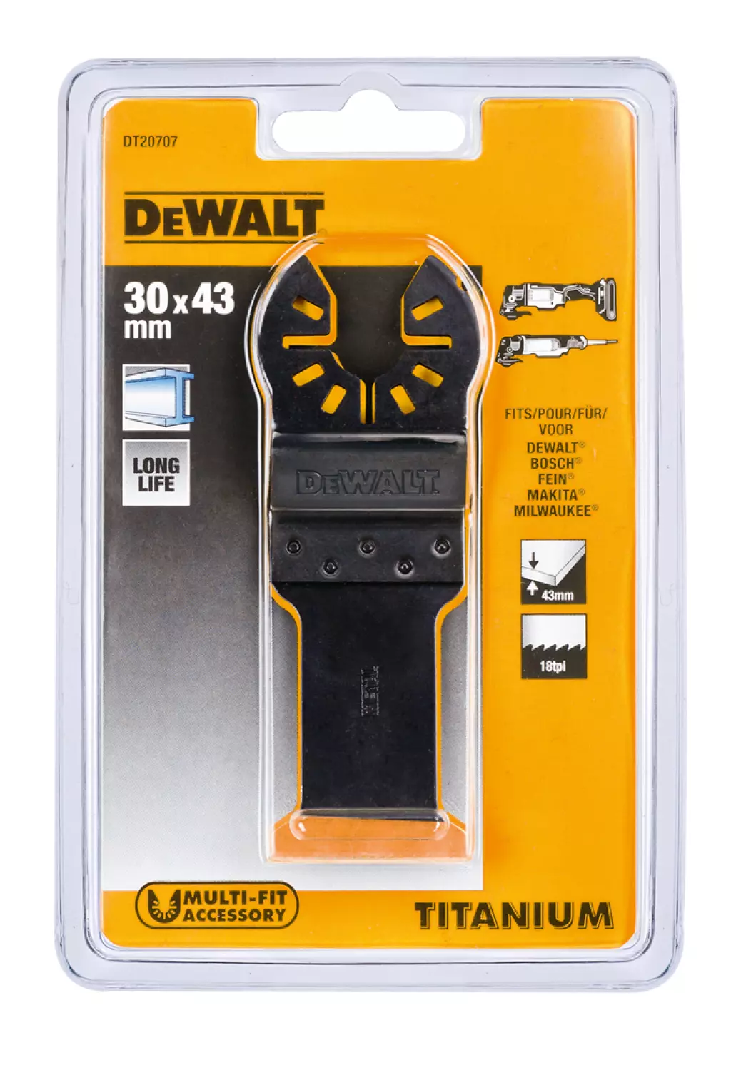 DeWALT DT20707 Multitool universeel titanium zaagblad - 30mm-image