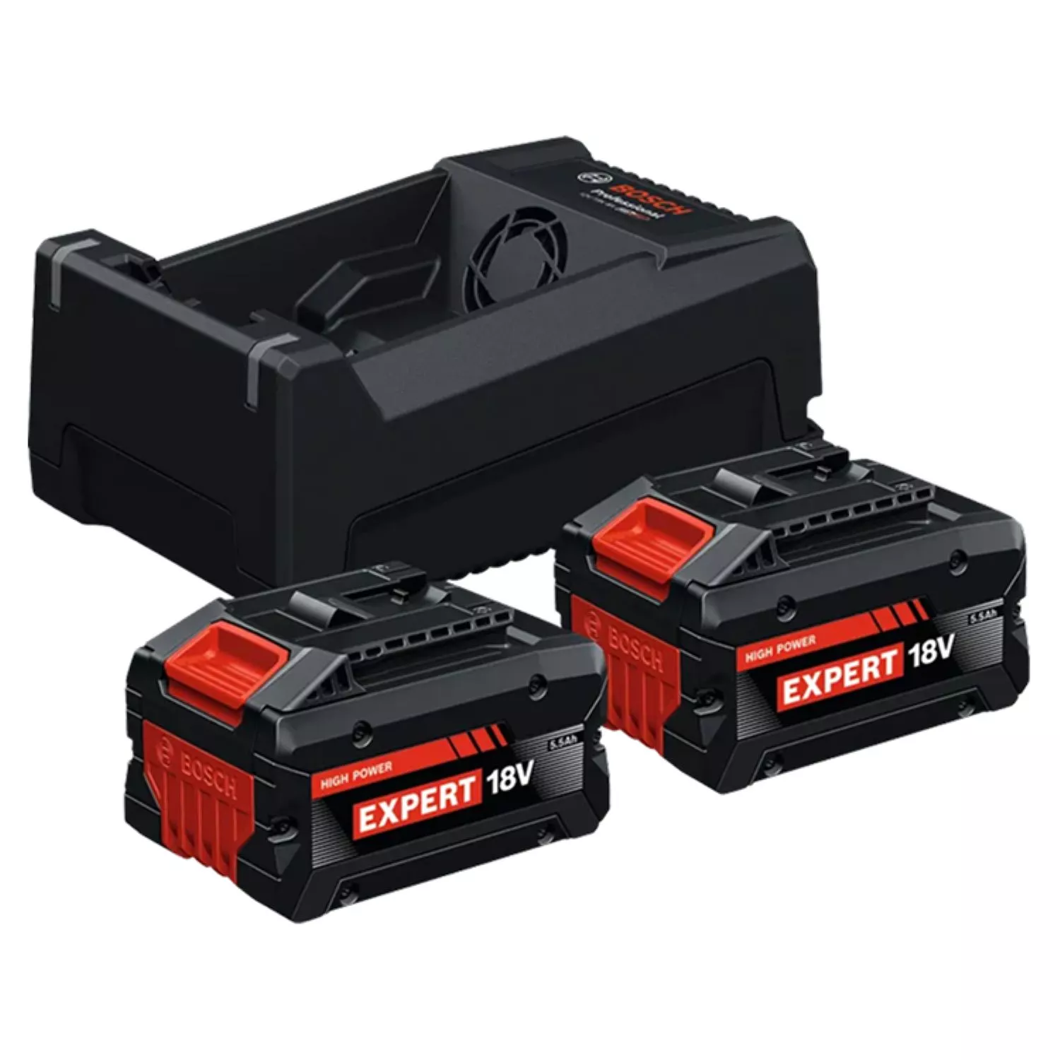 Bosch EXBA18V-55 batterie Kit de démarrage (2x 5,5 Ah) + chargeur-image