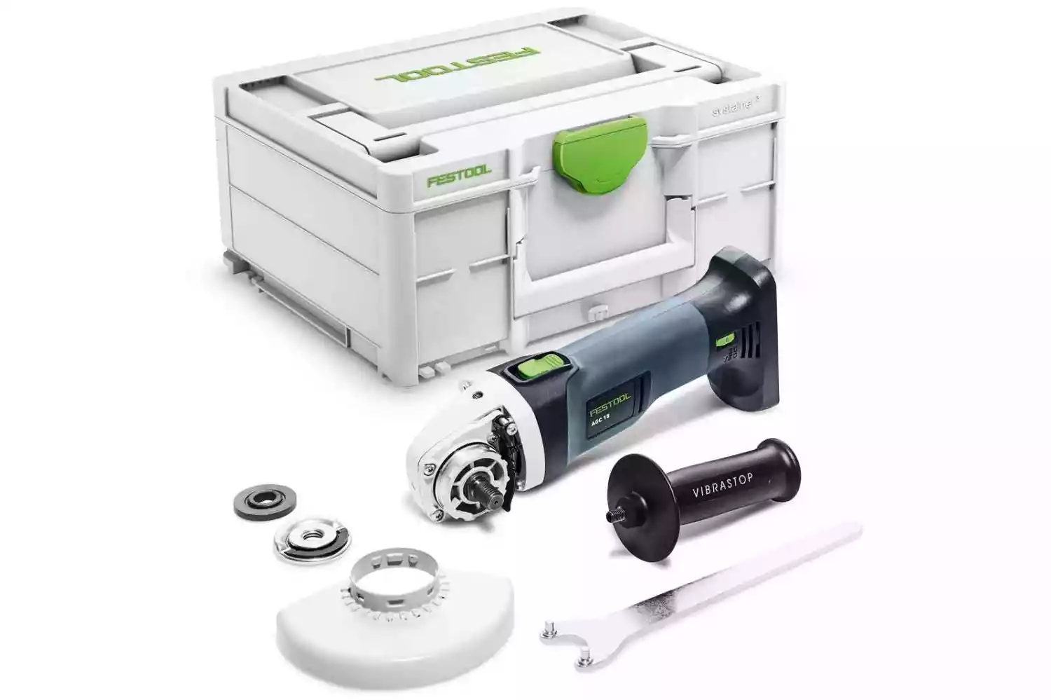 Festool AGC 18-125 EB-Basic 18V Li-Ion accu haakse slijper body in systainer - 125mm-image