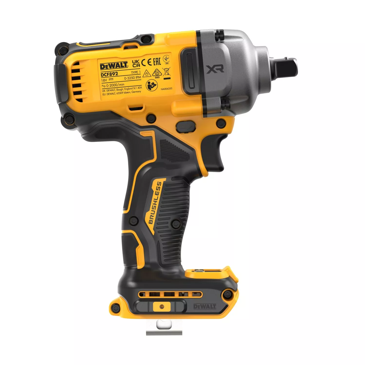 DeWALT DCF892N 18V Li-ion XR accu slagmoersleutel body - 1/2'' - 1152Nm - koolborstelloos - pin-aansluiting-image