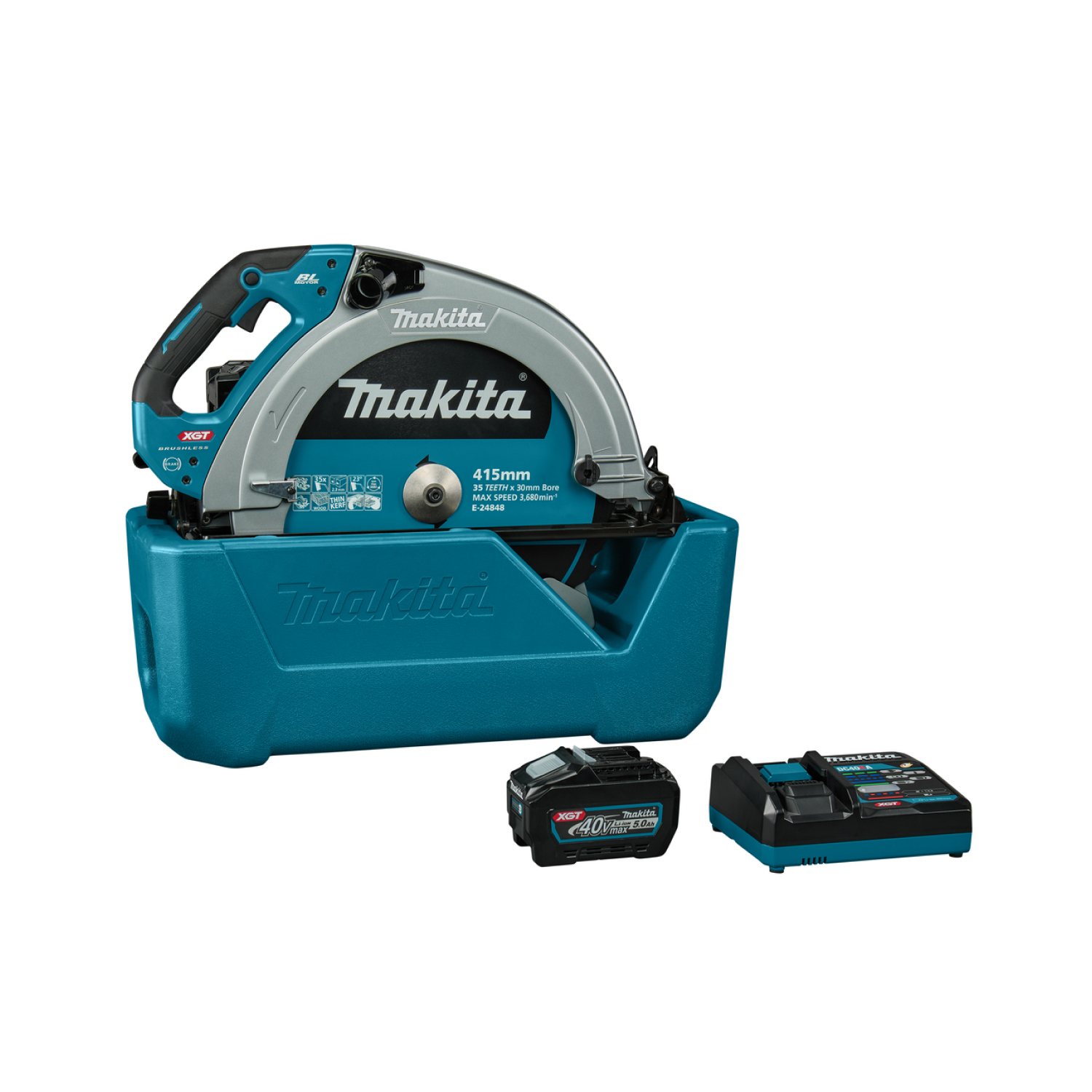 Makita HS013GT101 40V XGT Li-ion accu cirkelzaag set (1x 5.0Ah accu) in doos - 415mm-image