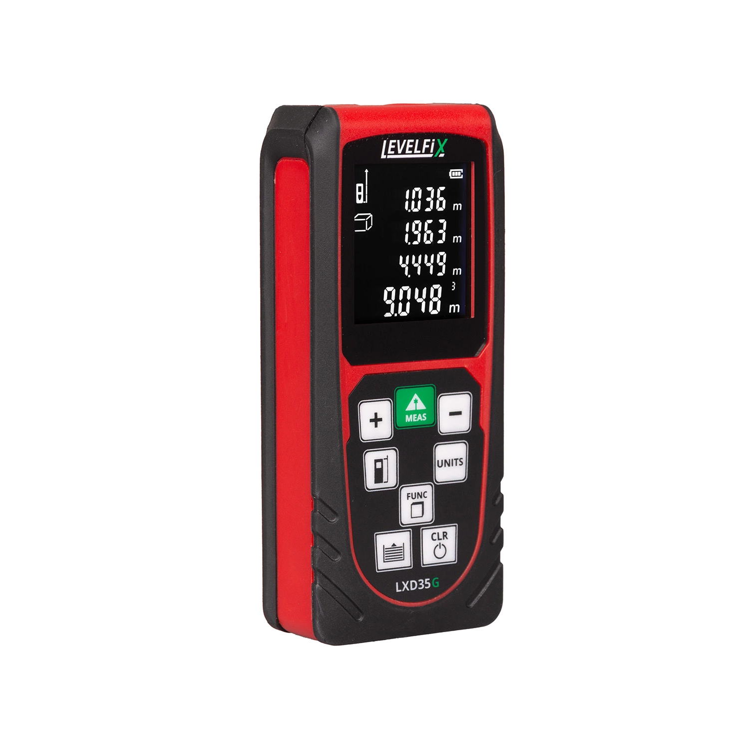 Levelfix LXD35G Afstandsmeter in tas - 35m - groen - IP54-image