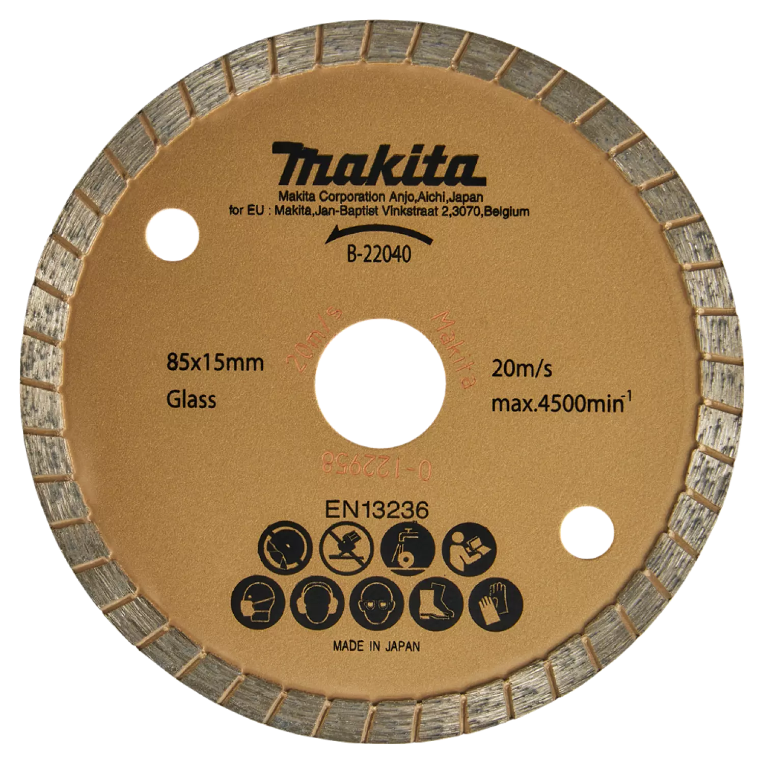 Makita B-22040 Diamantdoorslijpschijf - 85 x 15 x 2mm - Asfalt / Steen / Tegels & Natuursteen-image