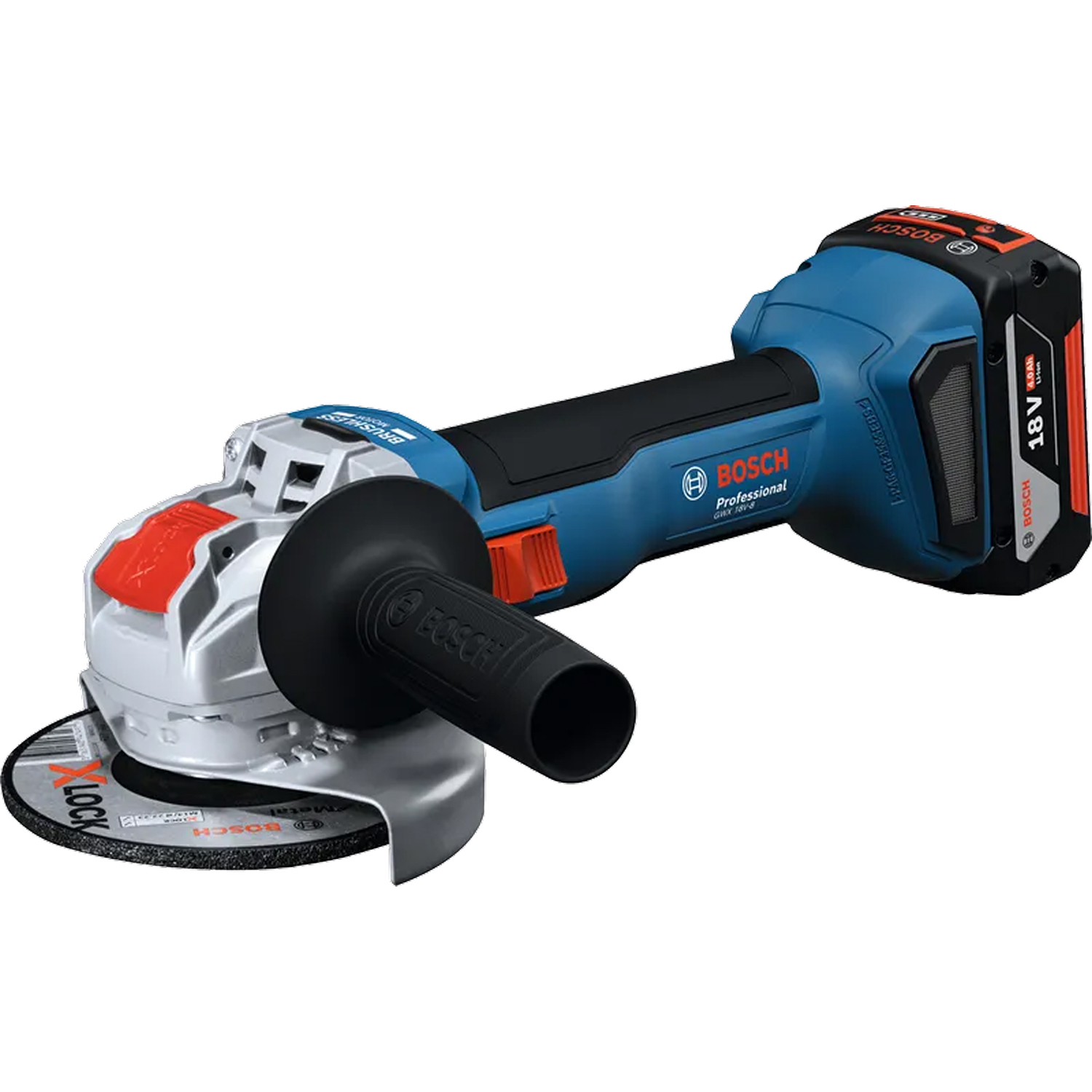 Bosch GWX 18V-8 18V accu X-LOCK Haakse slijper set (2x 4,0 Ah) in L-Boxx - 125mm-image