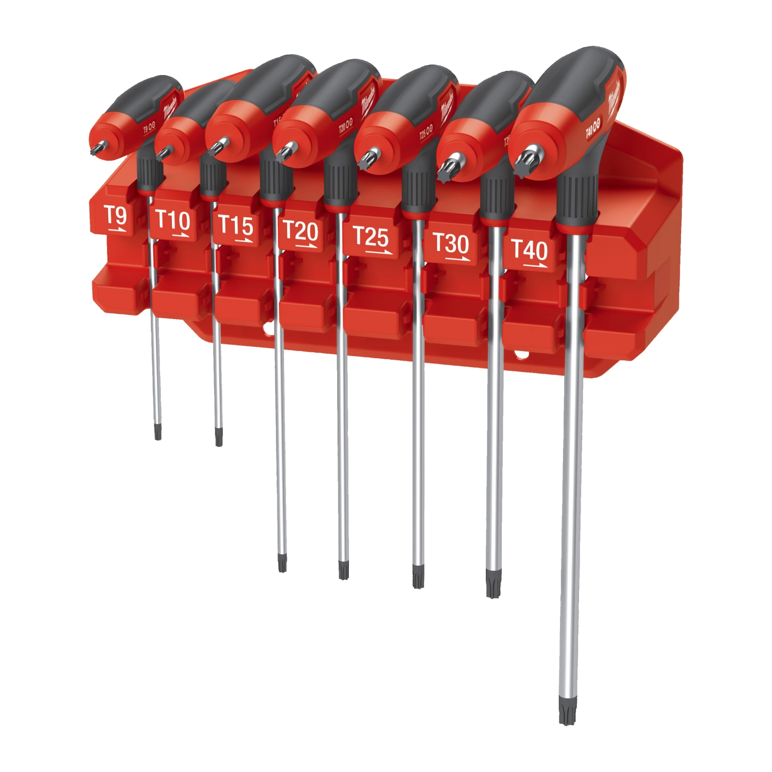 Milwaukee 4932498690 Jeu de 7 tournevis Torx à poignée T avec prise confort - T9-40-image