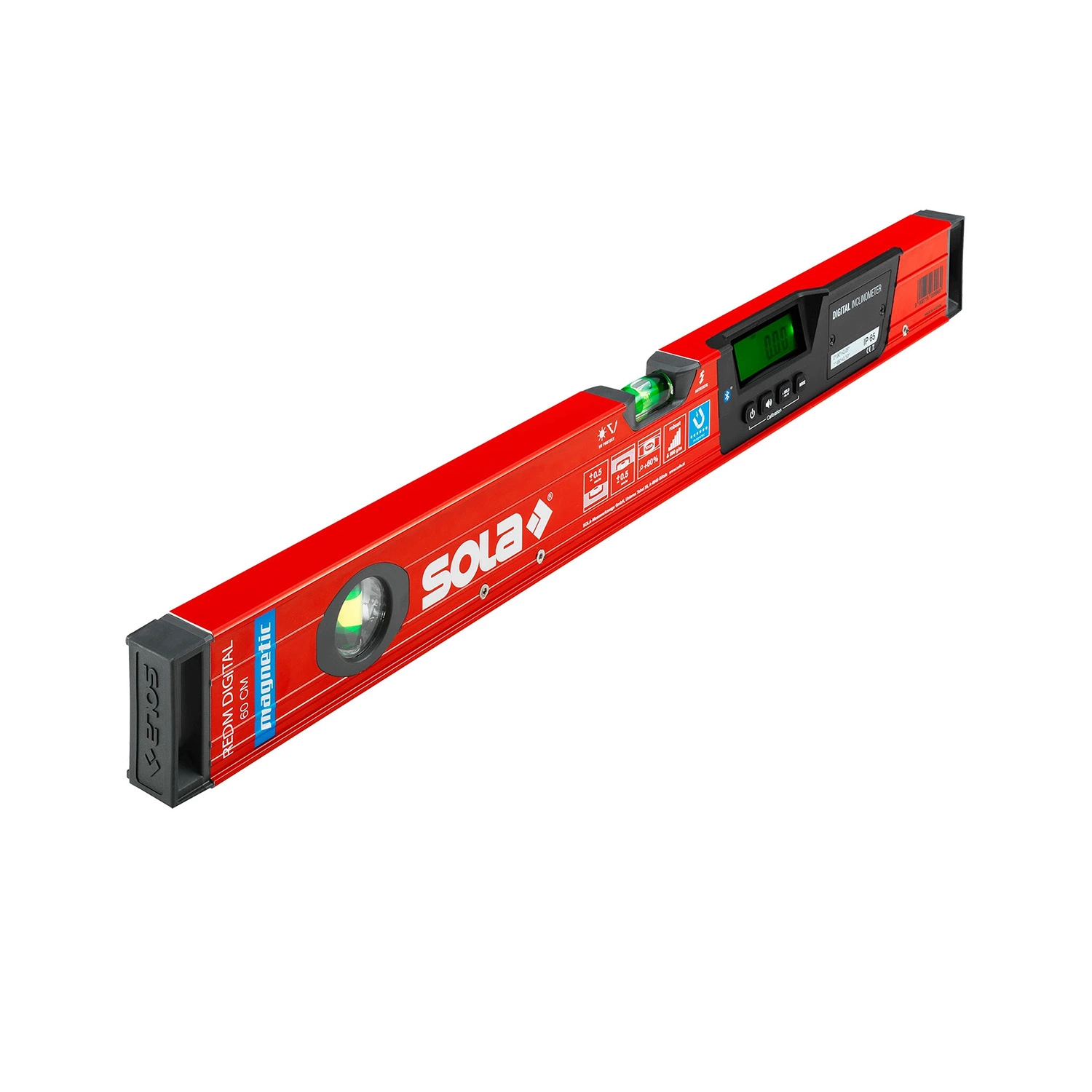 Sola REDM 60 DIGITAL Niveau à bulle numérique avec sacoche de protection - Bluetooth - 600 mm-image