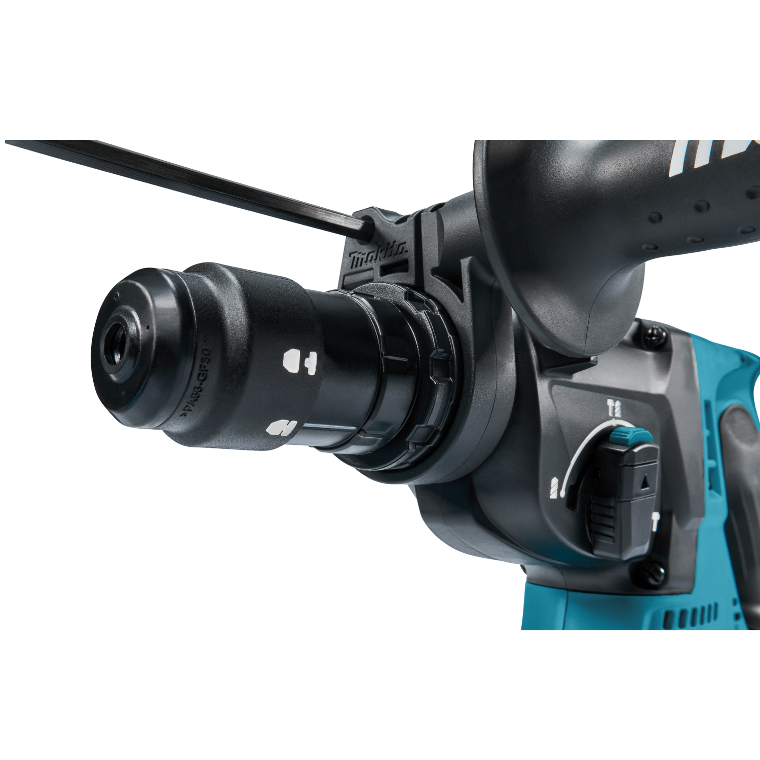 Makita DHR243T3JW Perforateur burineur sans-fil - 18V Li-ion - SDS-plus - Mandrin serrage rapide - Extraction poussière - Kit (3x 5,0 Ah ) - MAKPAC - 2 J - Brushless-image