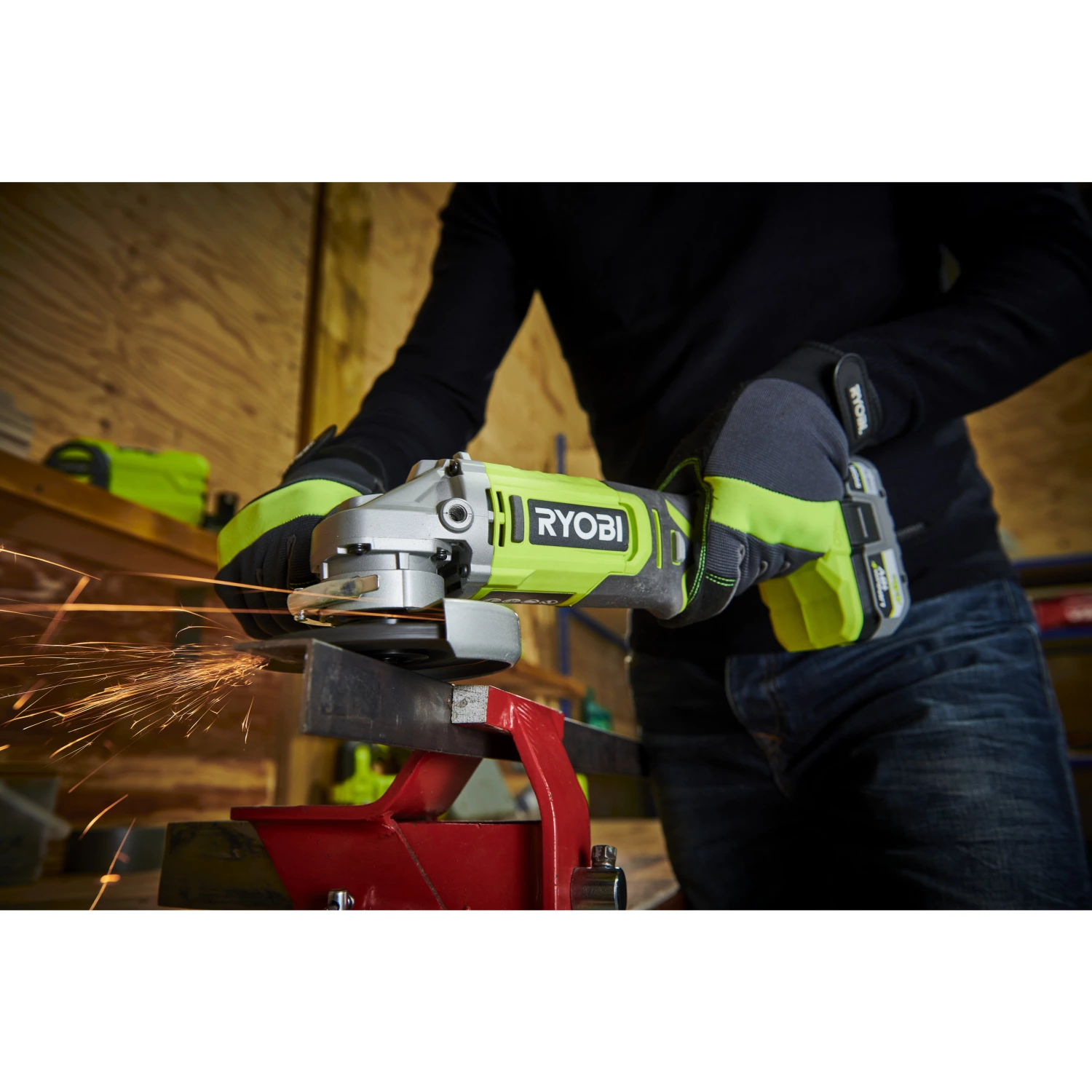 RYOBI ONE+ RAG18115-0 Meuleuse d'angle   115mm (sans batterie) 18V-image