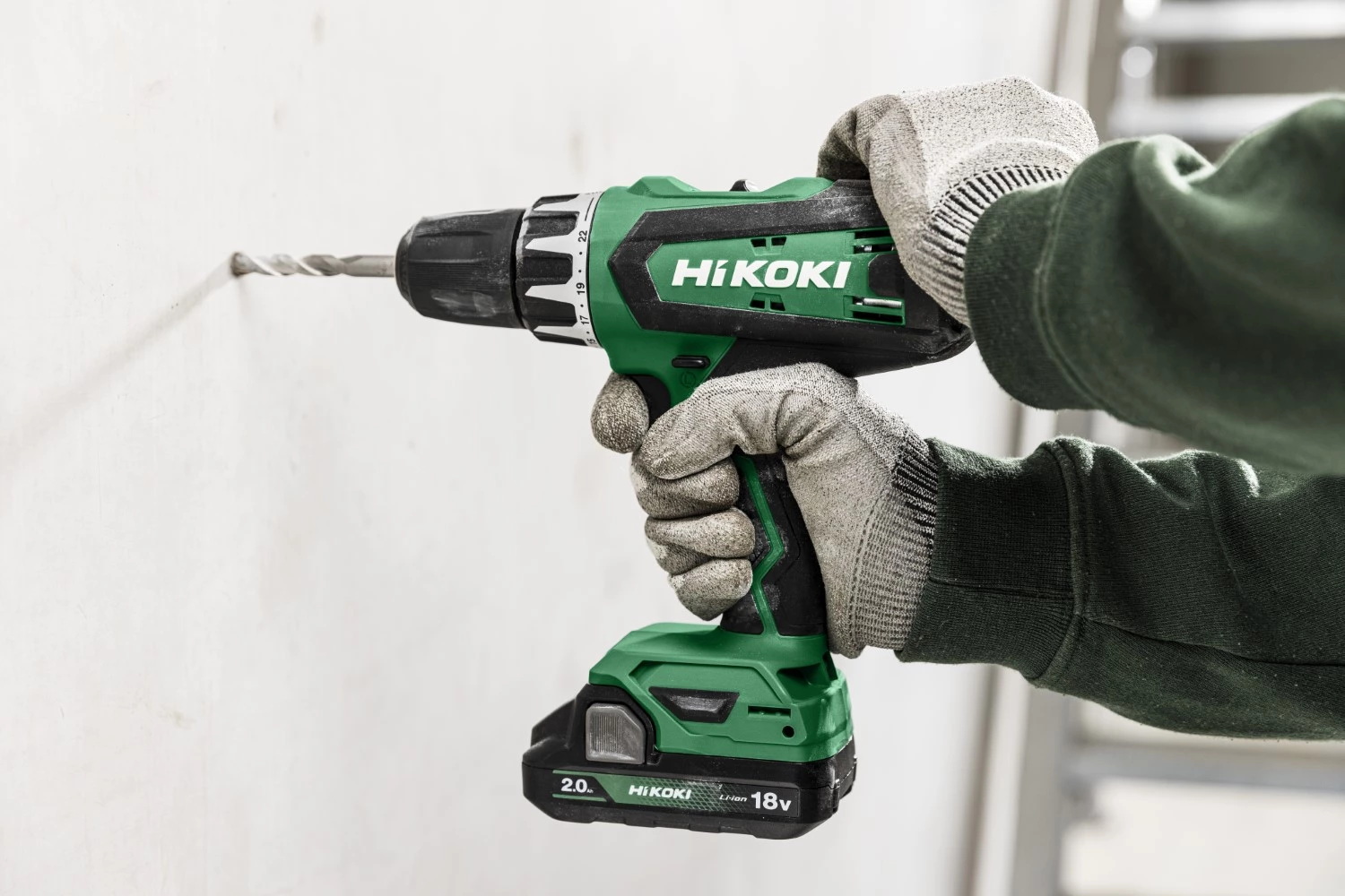 HiKOKI DV18DFWQZ 18V LI-ION BATTERIE KLOP-DRILL MACHINE SET (2x2.0AH) dans HSC II-image
