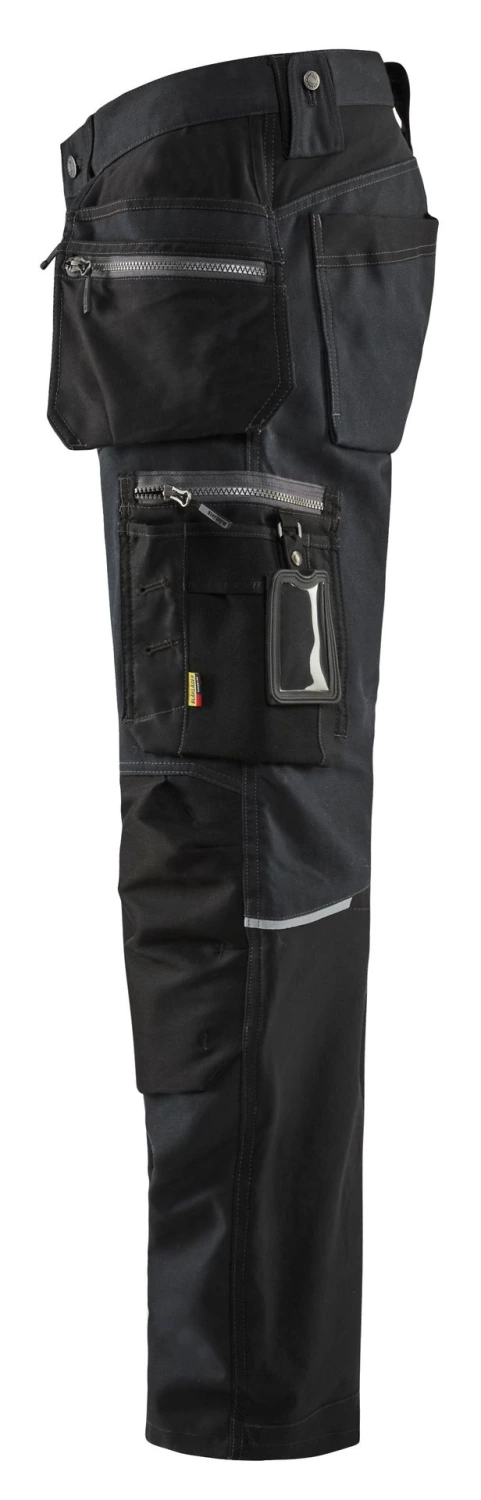 Blåkläder 159918609900 Pantalon de travail avec empiècements en stretch et poches en denim - noir -C48-image