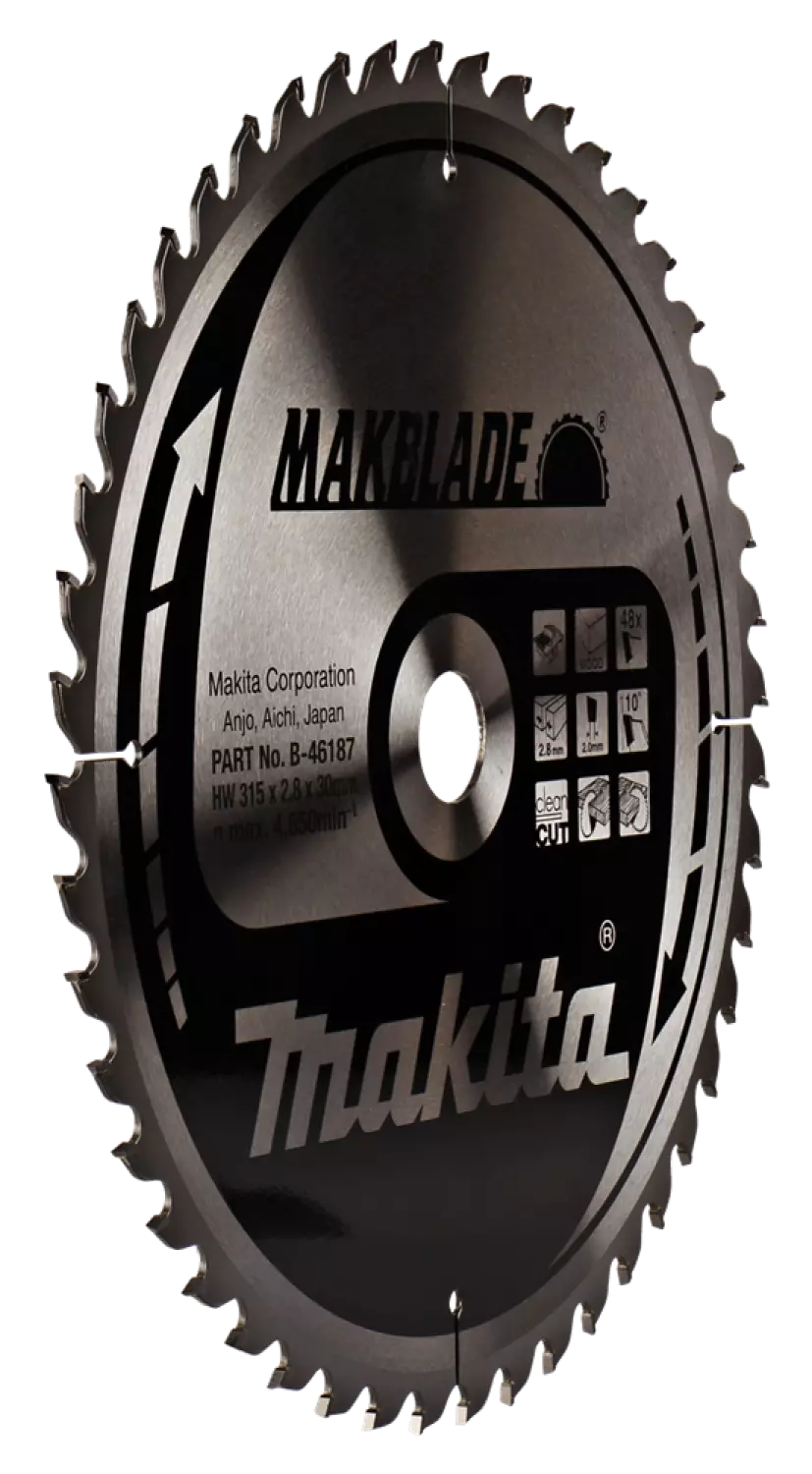 Makita B-46187 Lame de scie circulaire - MakBlade - 315 x 30 - 48 dents - Bois-image