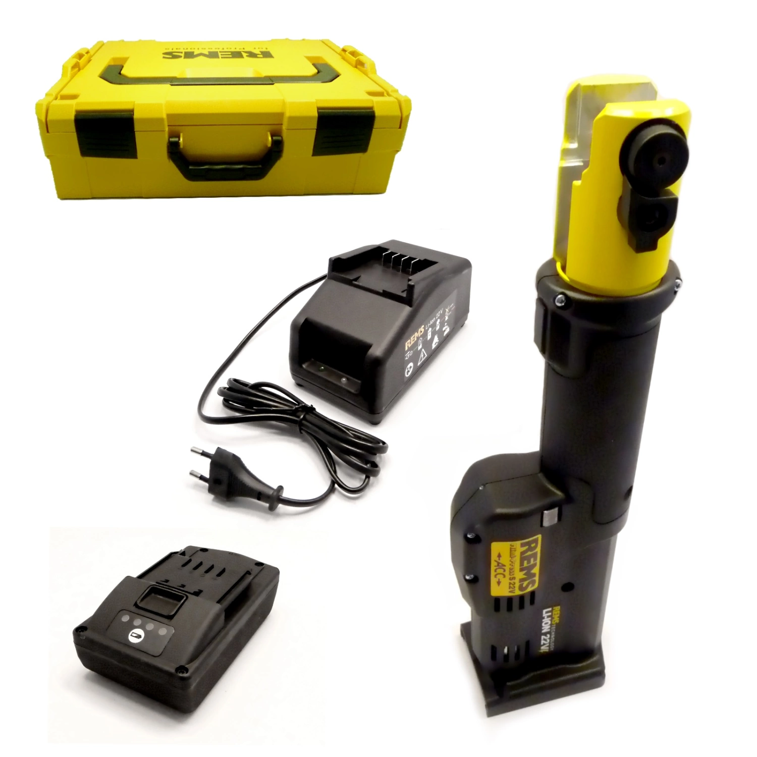 Rems 578016 R220 22V Li-Ion accu Mini-Press S Perstang (1x 1,5Ah accu) in L-boxx-image