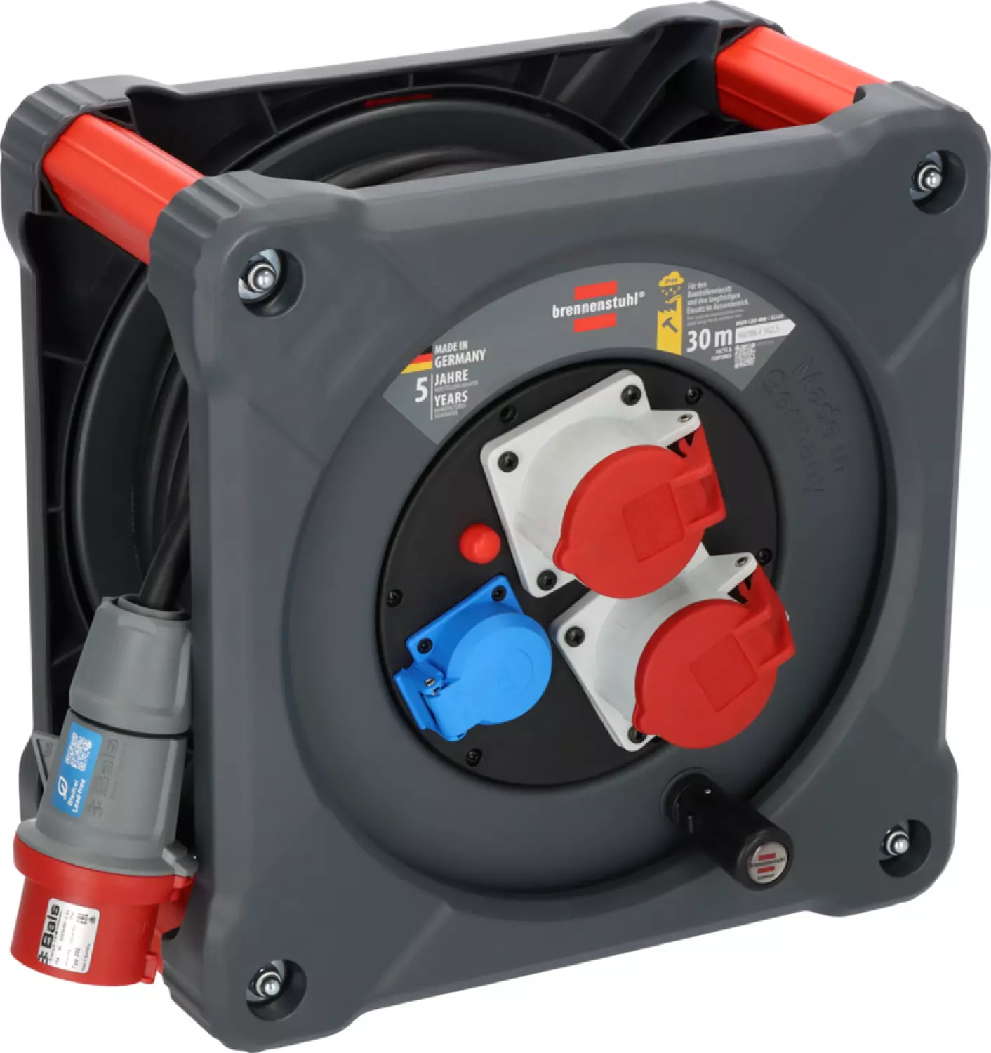 Brennenstuhl Professionnel KD 3200 C7 Cube de Chantier H07RN-F5G2,5 1x230V + 2x400V/16A - 30m - Noir-image