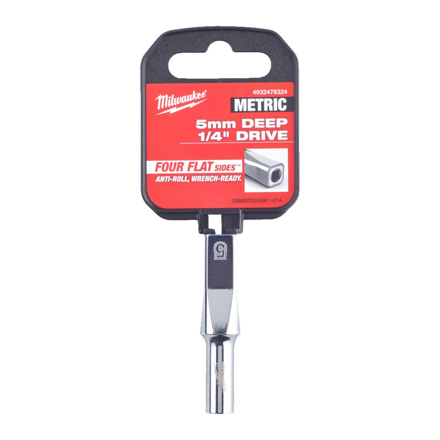 Milwaukee 4932478324 Dop - 1/4" FOUR FLAT™ lang - 5mm-image
