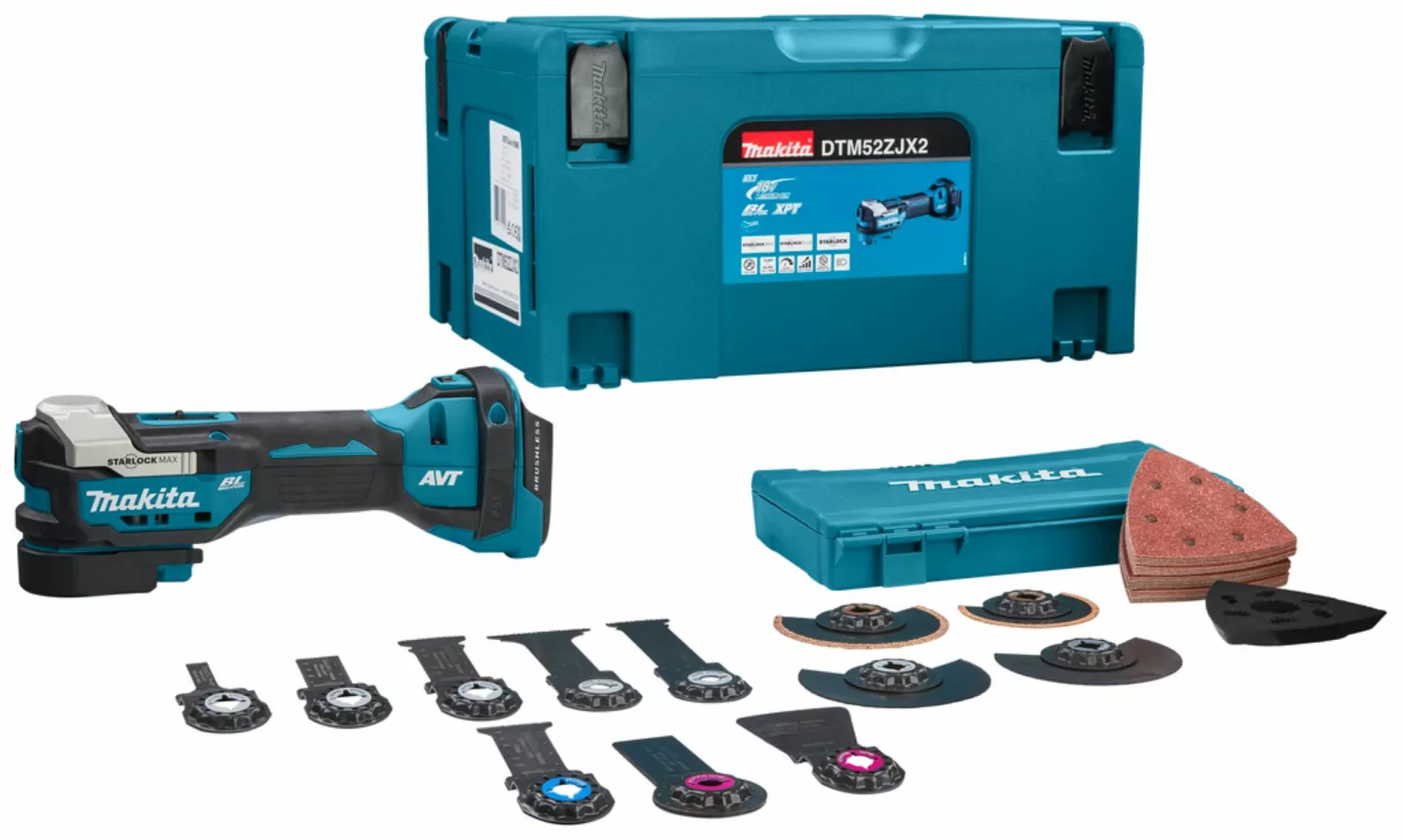 Makita DTM52ZJX2 18V Li-Ion accu multitool body incl. accessoires in Mbox