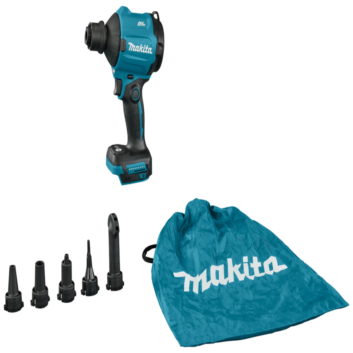 Makita DAS180Z LXT 18V Li-ion accu Blaas- en zuigmachine in gereedschapszak body - 200m/s-image