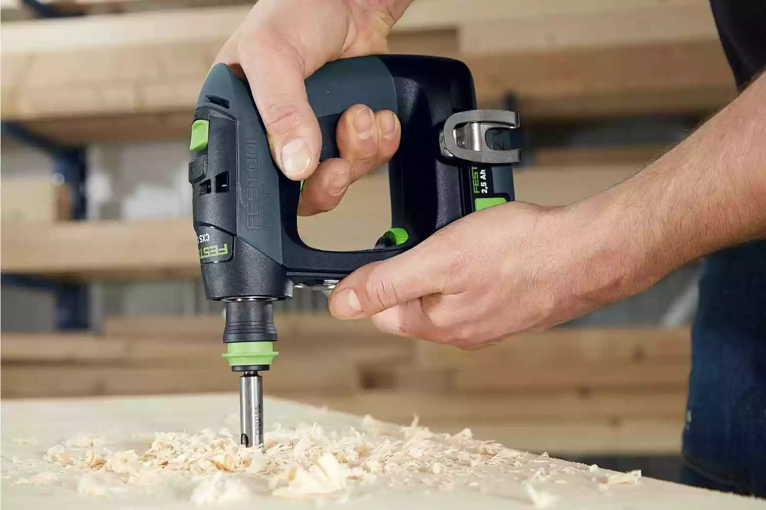 Festool CXS 12 2,5-Set 12V Li-ion Accu-schroefboormachine Set (2x 2.5Ah Accu) dans Systainer-image