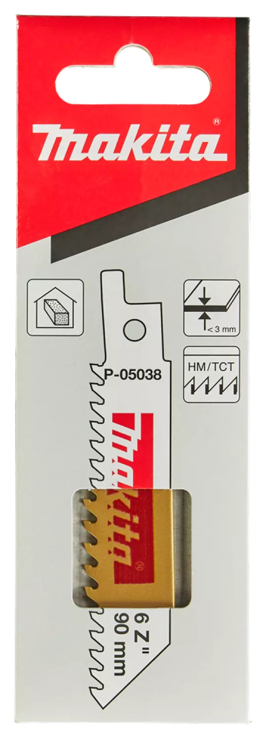 Makita P-05038 Lame de scie sabre - 90 x 4,2 mm - Bois franc / Gypse / Béton cellulaire (1er)-image