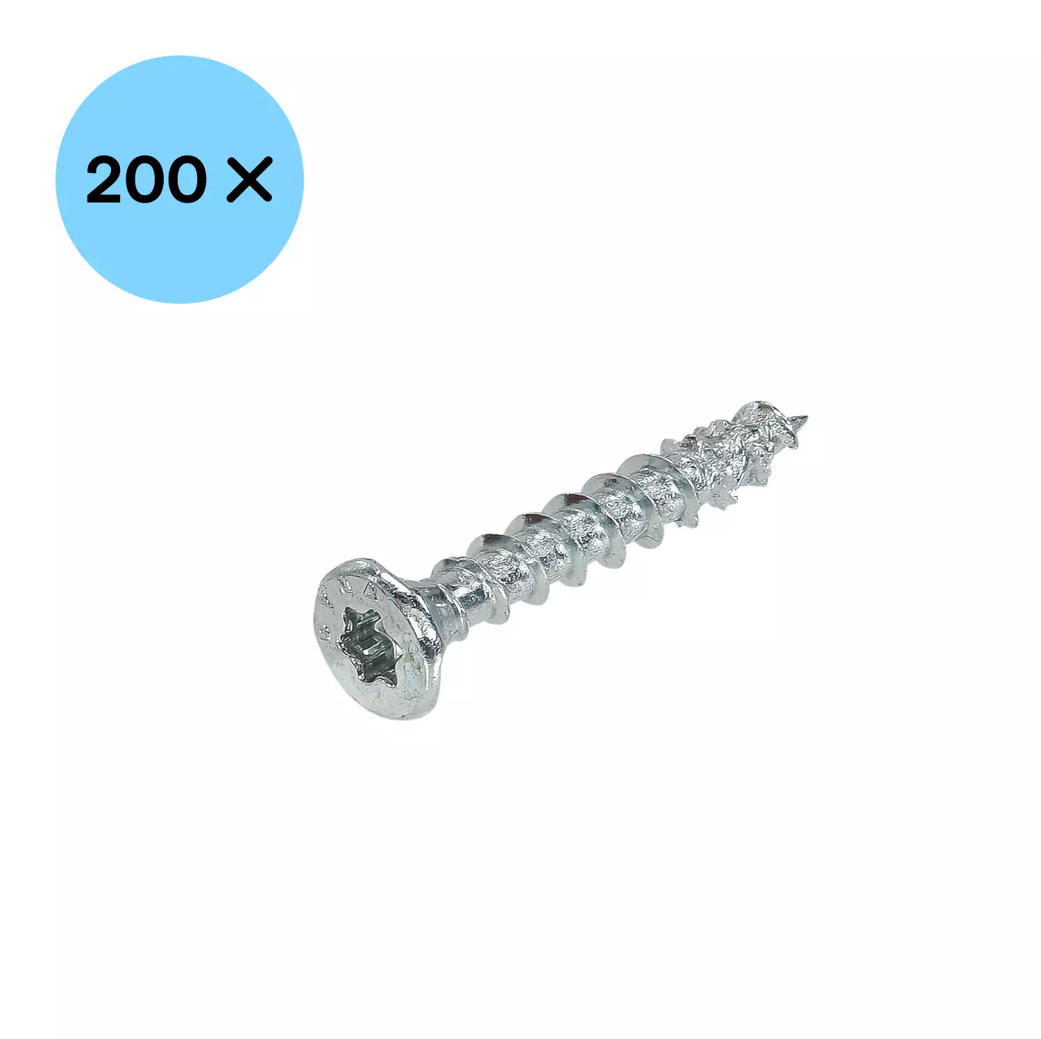 DynaPlus 0281.01.17101 Vis uni - Tête plate - Filetage plein - Intérieur - TX15 - 3.5 x 25mm (200pcs)-image