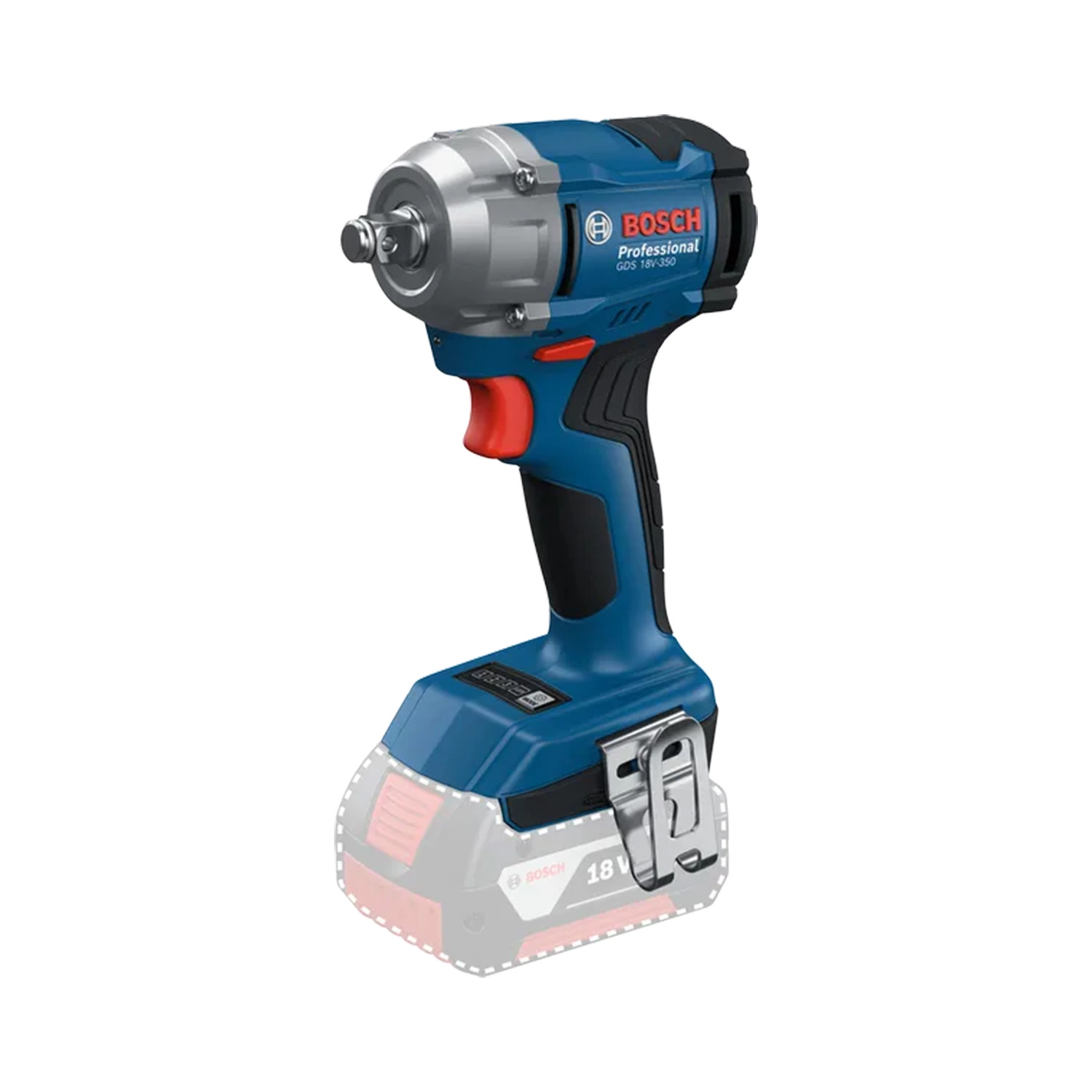 Bosch GDS 18V-350 18V accu slagmoersleutel in L-Boxx - 560 Nm