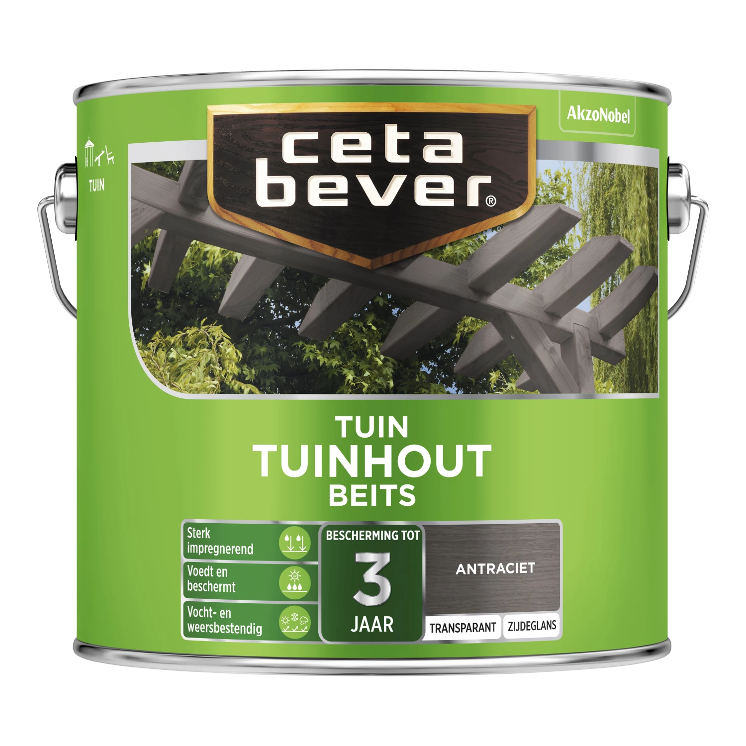 Cetabever Transparante Tuinhout Beits - Antraciet - 2,5L-image