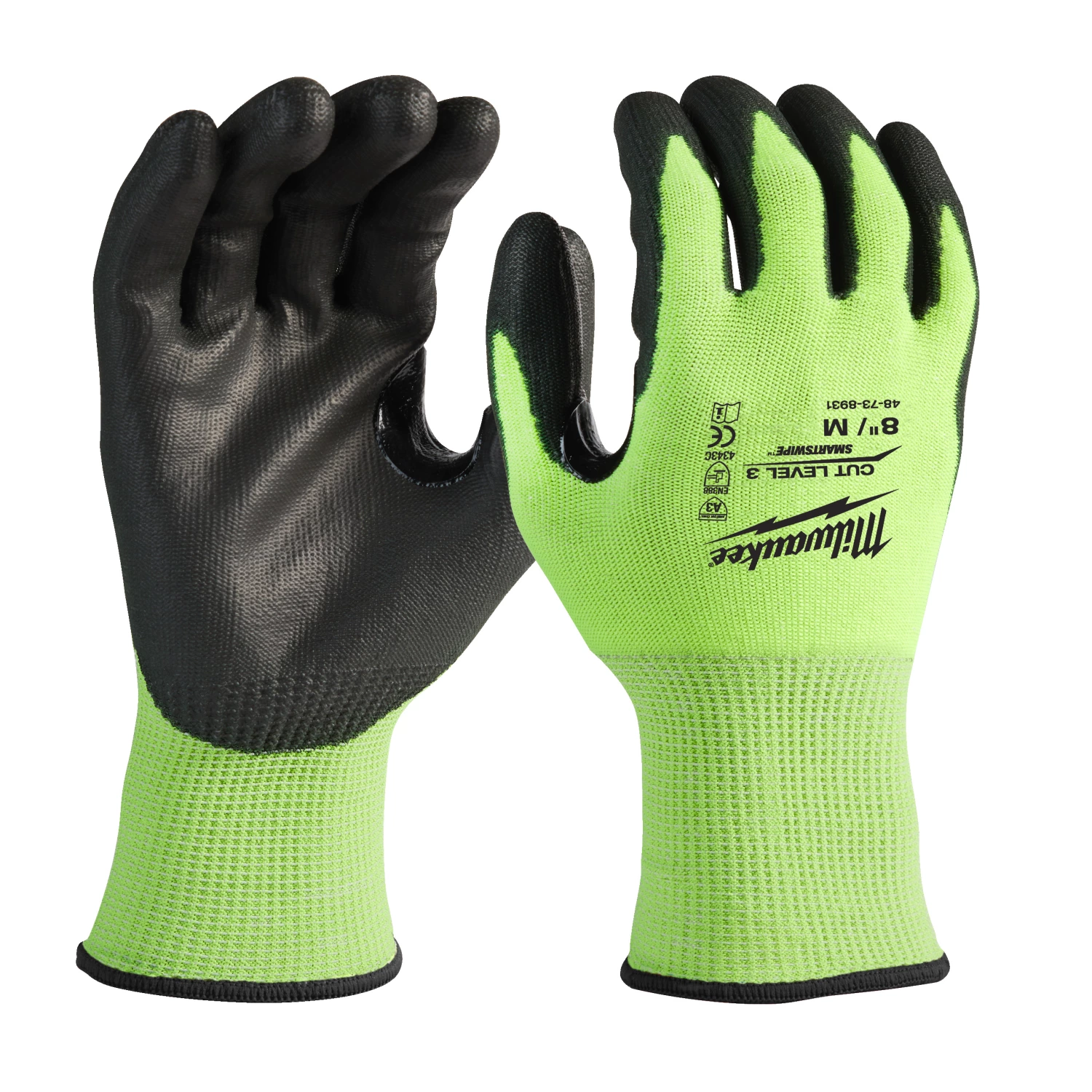Milwaukee Hi-vis Gants de travail - classe de résistance aux coupures 3/C - 7/S-image