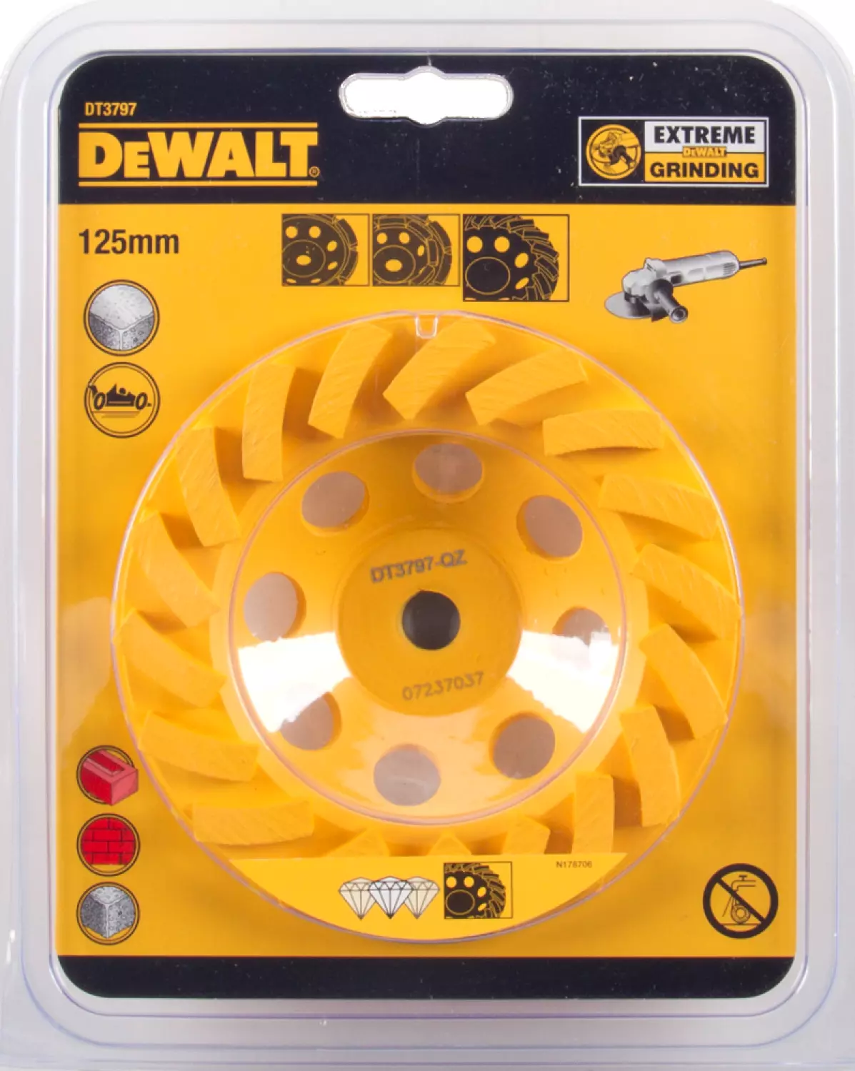 DeWALT DT3797 Turbo Diamantkomschijf - 125 x M14 x 8mm - beton & steen-image