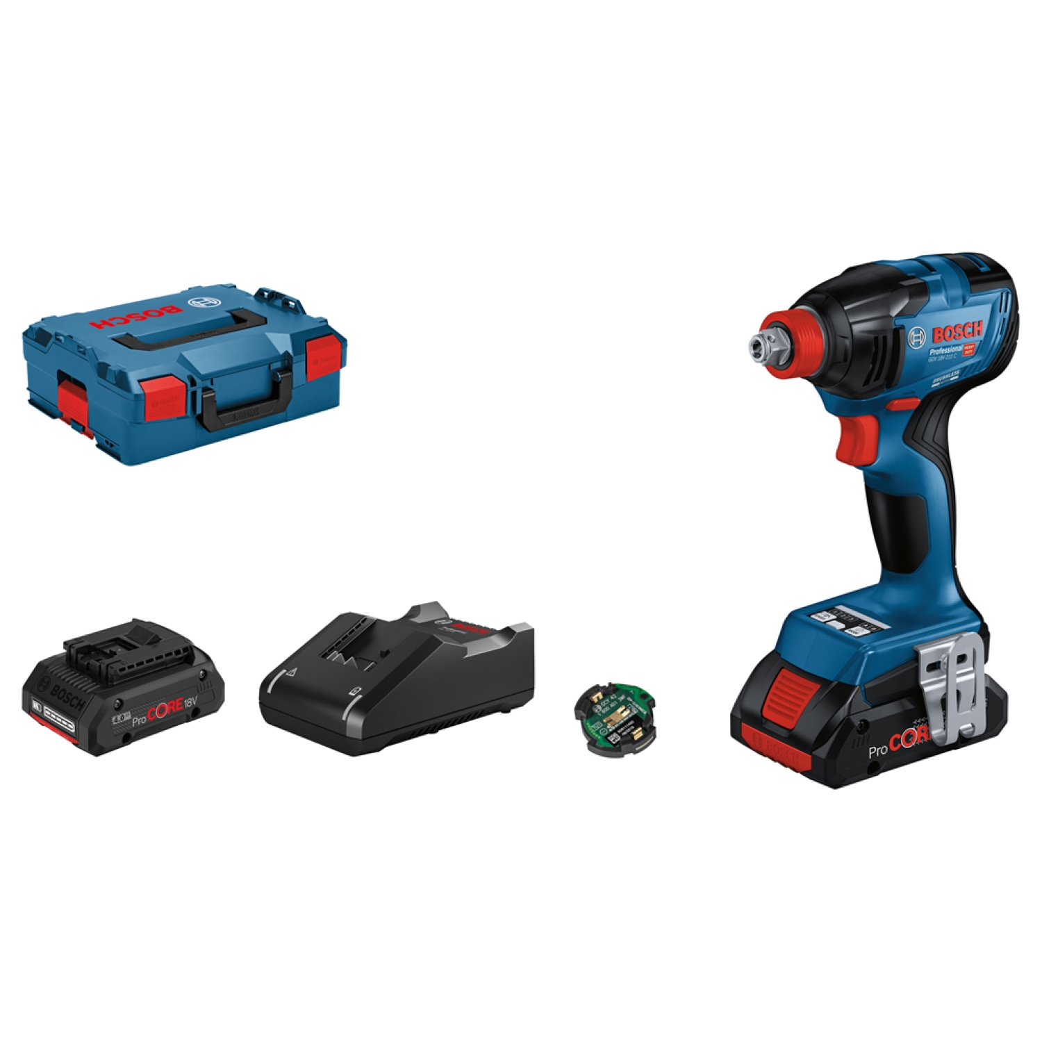Bosch GDX 18V-210 C 18V Li-ion accu draaislagmoeraanzetter set (2x 4.0Ah accu) in L-Boxx - 210Nm-image