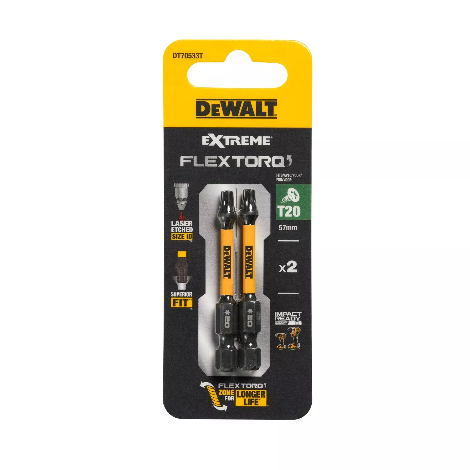 DeWALT DT70533T T20 Extreme Impact Torsion schroefbits - 50mm (2st)-image