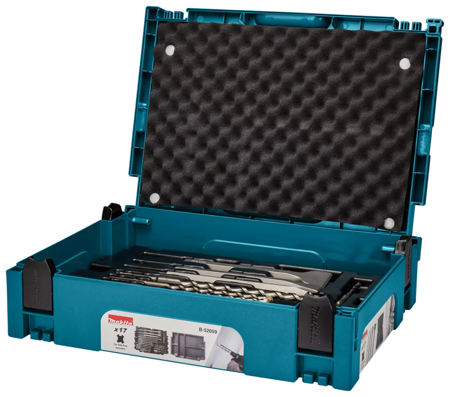 Makita B-52059 / B-53877 - 17 Forets et burins SDS-Plus dans coffret MAKPAC-image