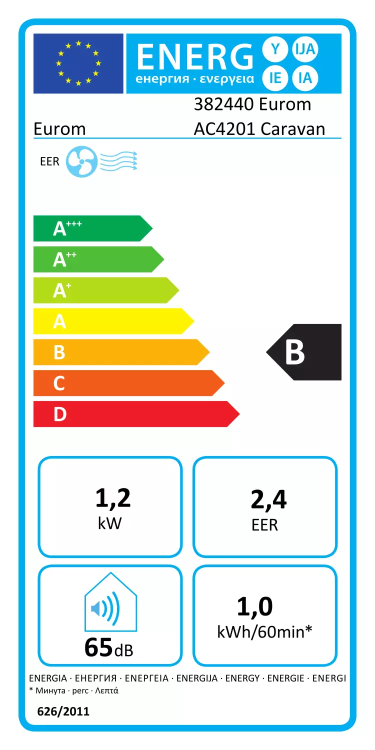 EUROM AC4201 Climatiseur WiFi pour caravanes et maisons - 500 W-image