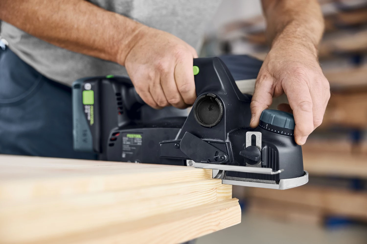 Festool HLC 82 EB-Basic-Set 18V accu schaafmachine incl accessoires in systainer - 82 mm-image