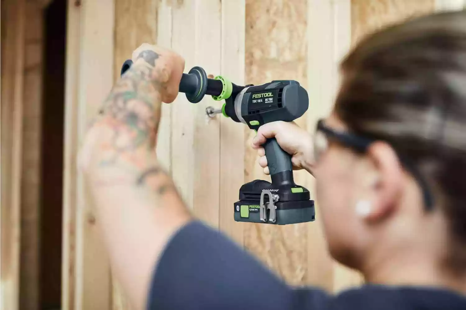 Festool TDC 18/4 5,0/4,0 I-Set 18V Li-Ion accu schroefboormachine set (1x 4,0Ah & 1x 5,0Ah) incl. boorkoppen in systainer - 75Nm-image