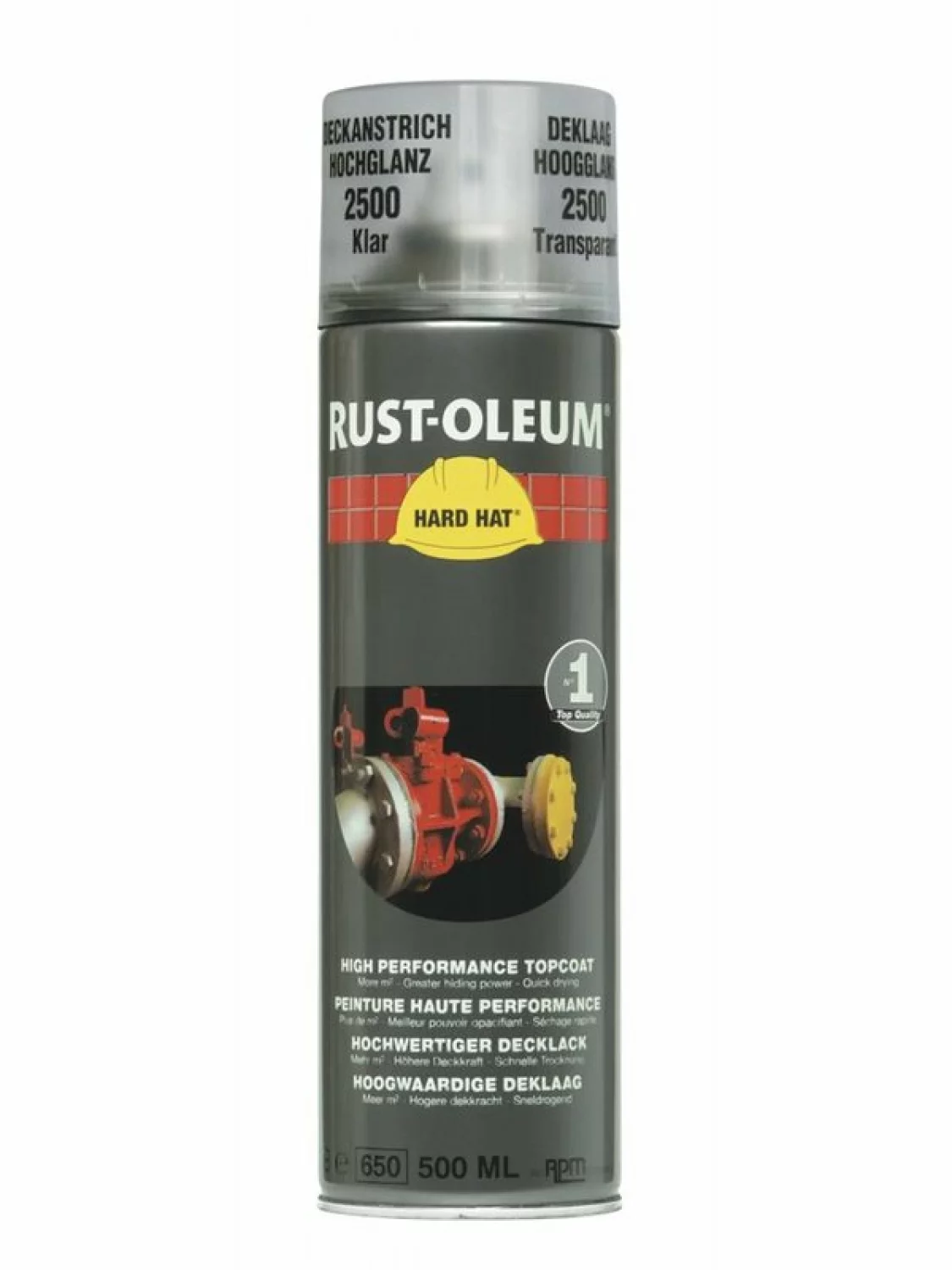 Rust-Oleum Hard Hat Couche de finition Spray - transparant- 0,5L