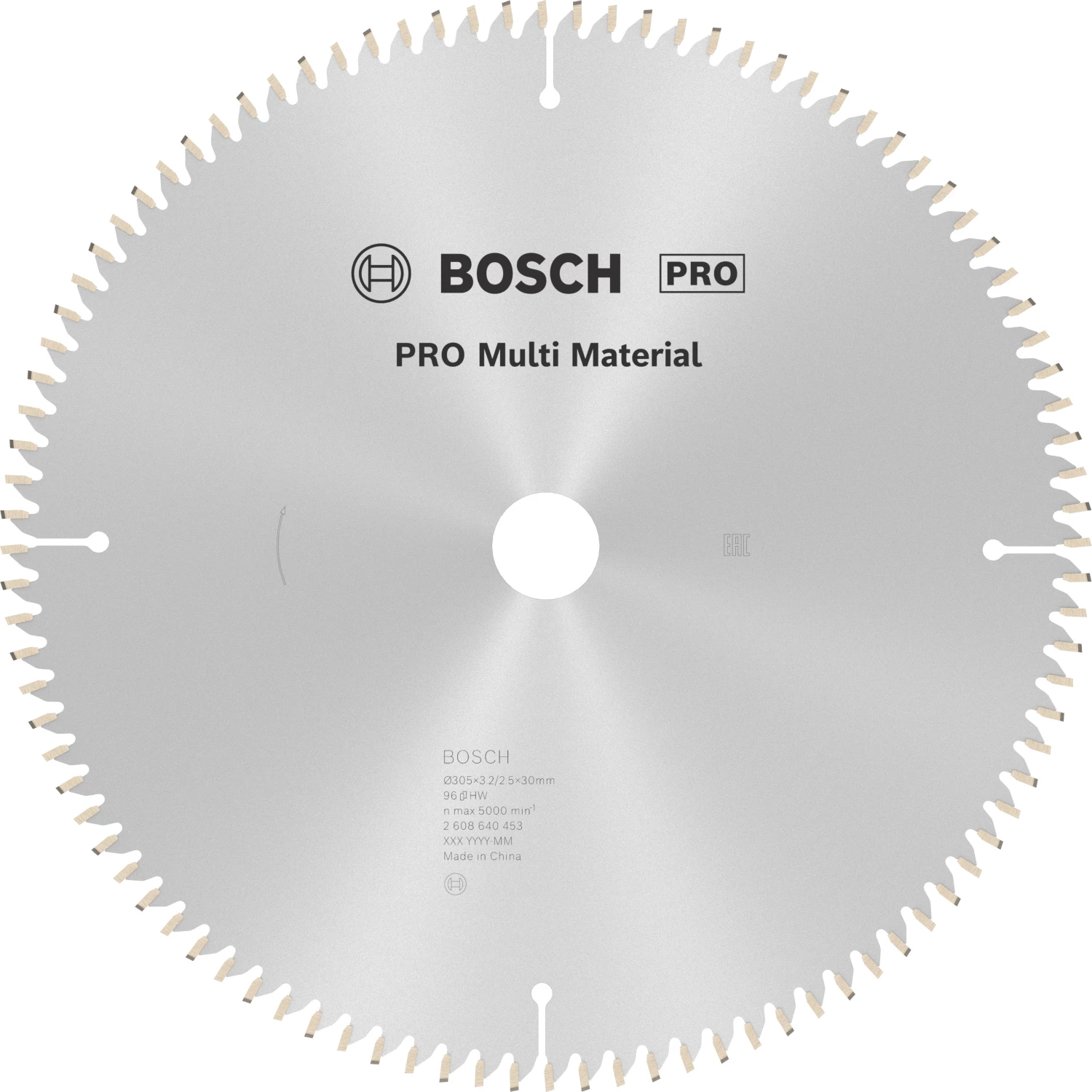 Bosch 2608640453 PRO afkortzaagblad voor Multi Material - 305 x 30 x 96T-image