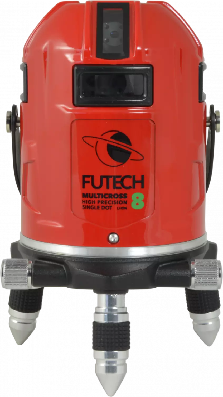 FUTECH Multicross 8 HPSD Laser à lignes croisées dans un coffret – vert – 50 m avec récepteur (en option) - 8 lignes-image